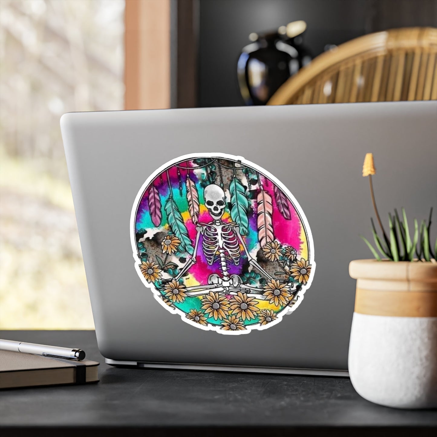 Meditate Skellie Sticker