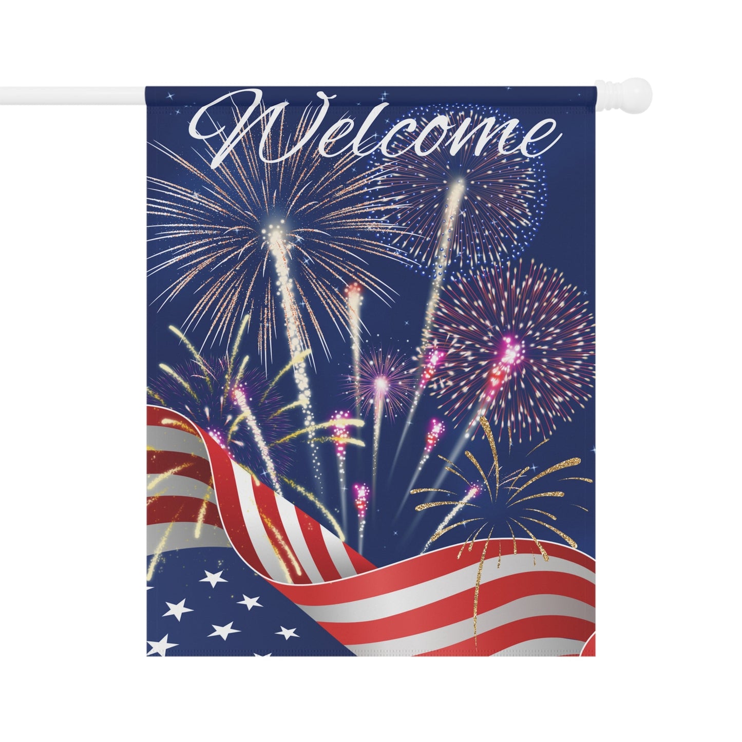 Welcome Fireworks Garden & House Banner