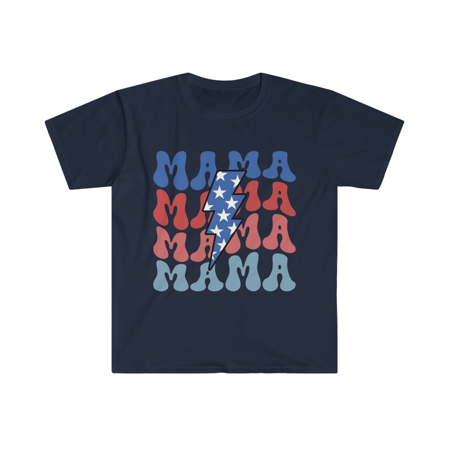 Stacked American Mama Softstyle T-Shirt