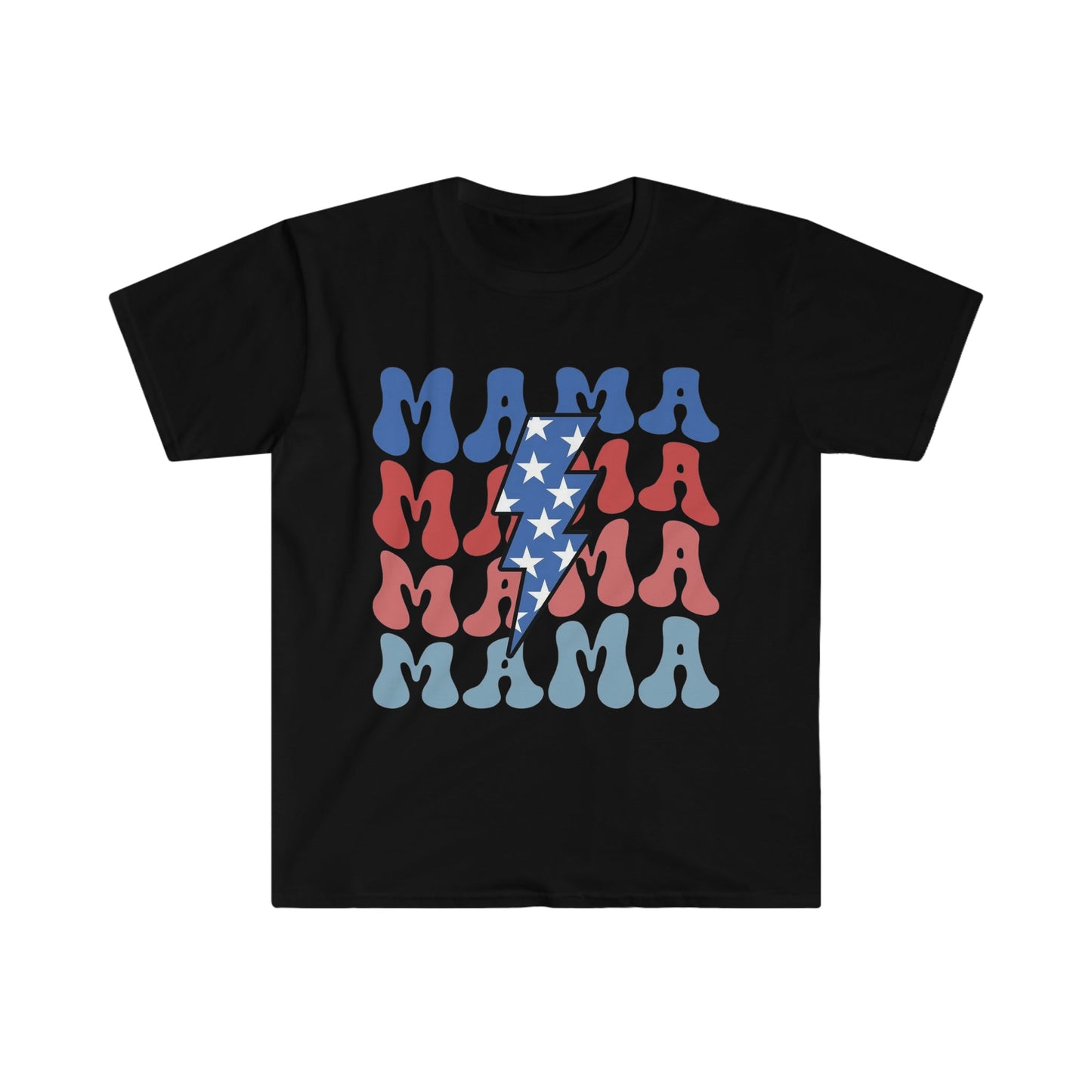 Stacked American Mama Softstyle T-Shirt