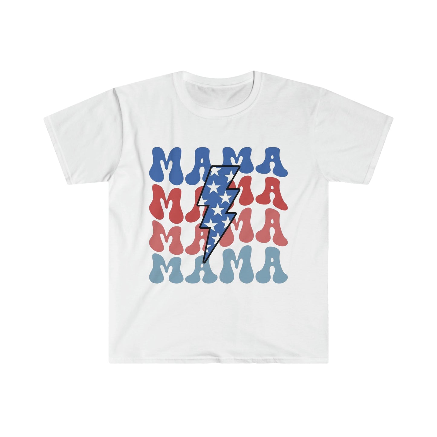 Stacked American Mama Softstyle T-Shirt