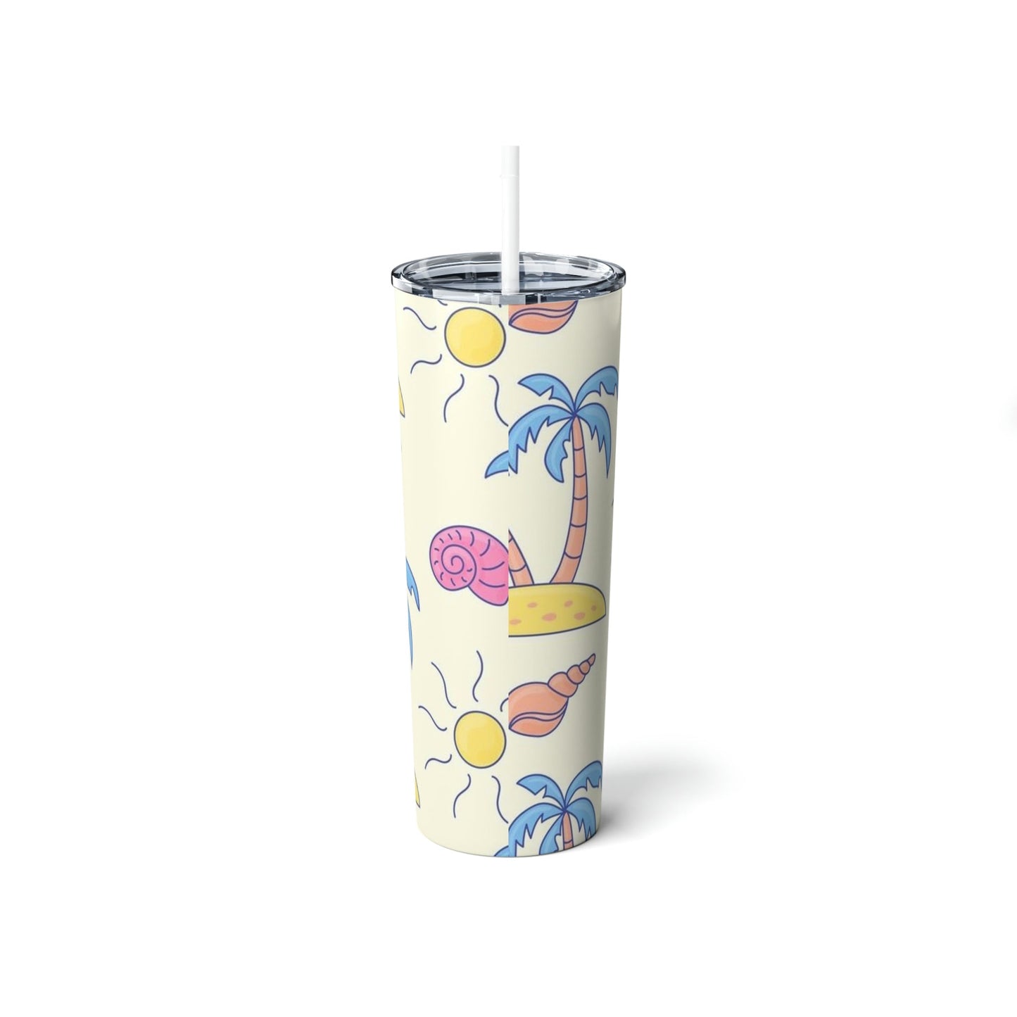 Beach Vibes Skinny Tumbler