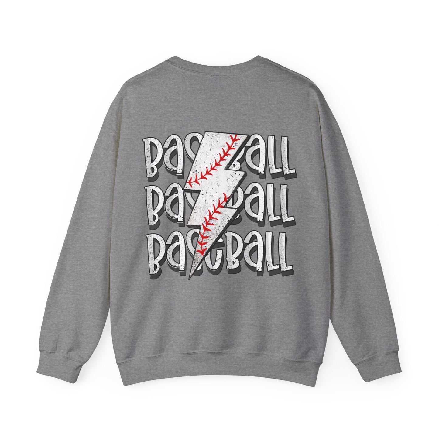 Baseball Lightning Bolt F/B Heavy Blend™ Crewneck Sweatshirt