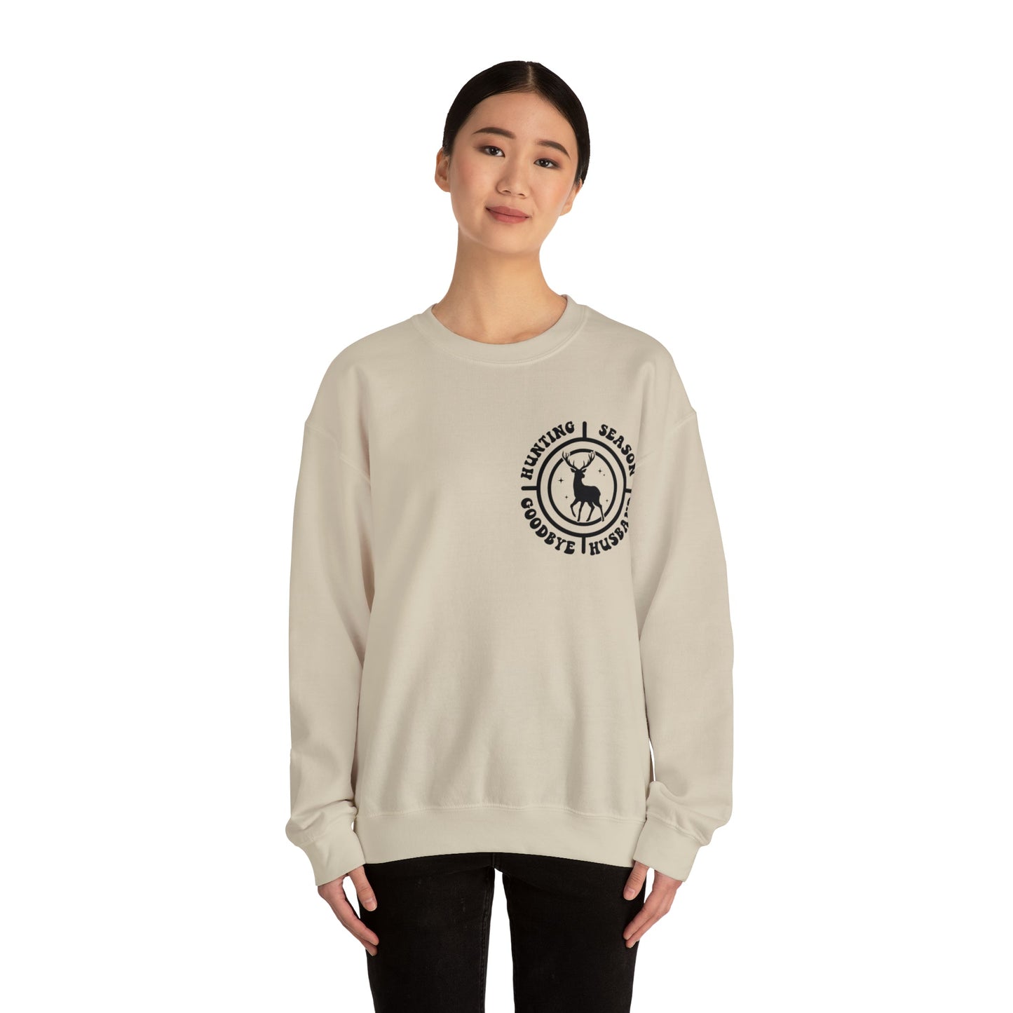 Hello Hunting Season Goodbye Husband Heavy Blend™ Crewneck Sweatshirt