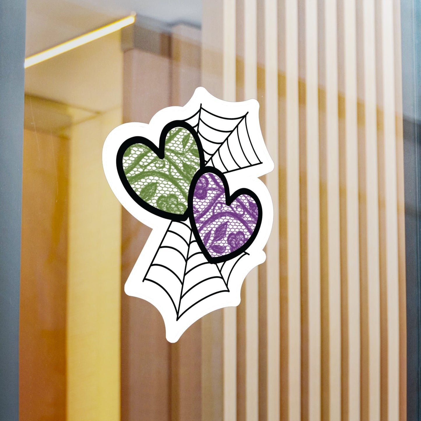 Halloween Lace Hearts Sticker