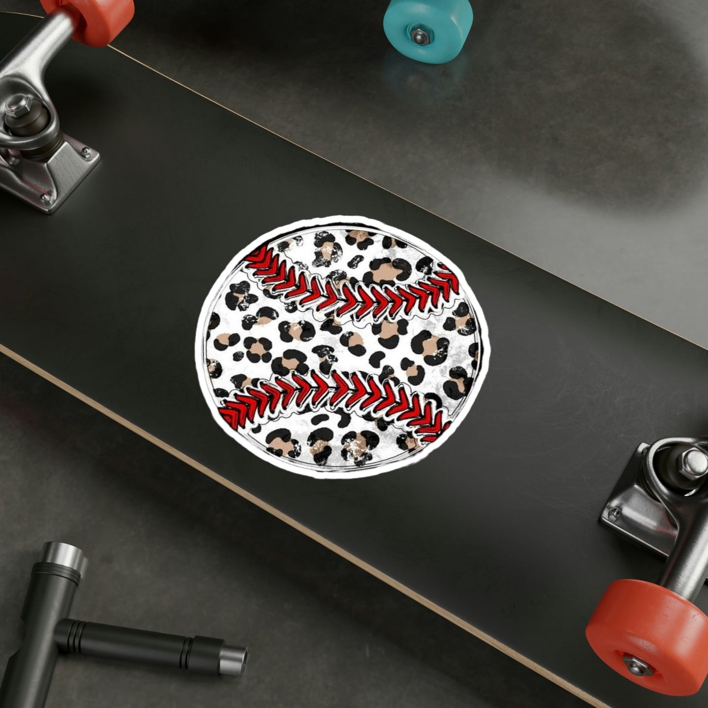 Leopard Baseball Sticker