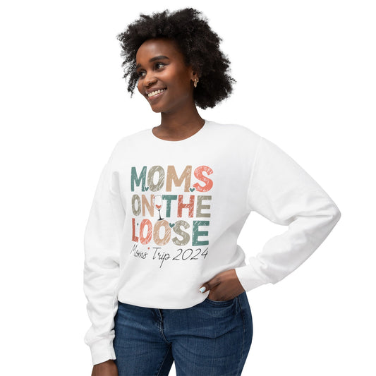 Moms On The Loose 2024 Lightweight Crewneck Sweatshirt