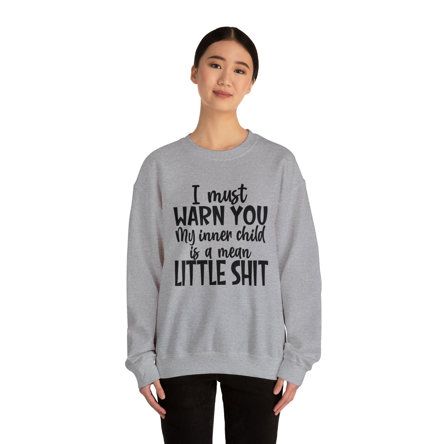 Inner Child Is A Mean Little Shit  Heavy Blend™ Crewneck Sweatshirt