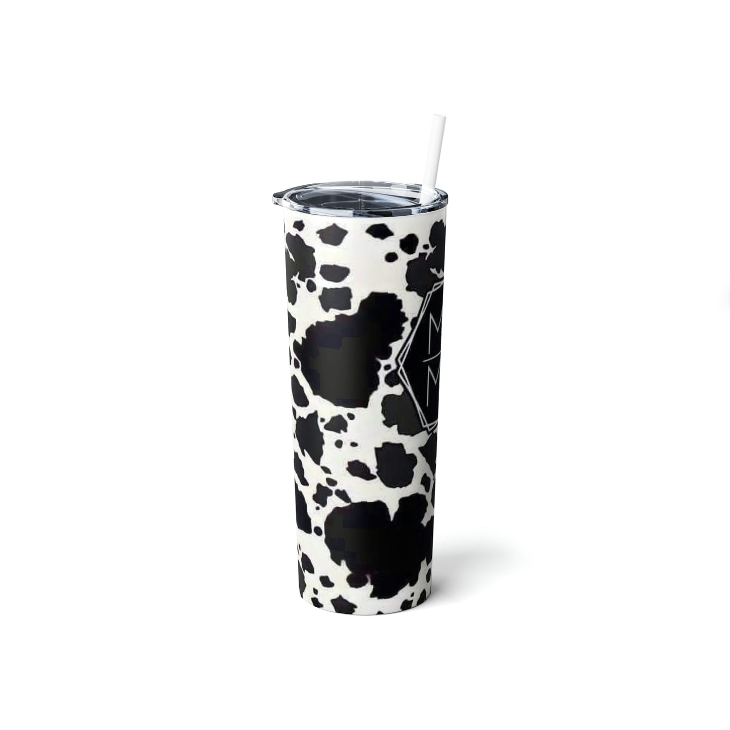 Mama Cowhide B&W Skinny Tumbler