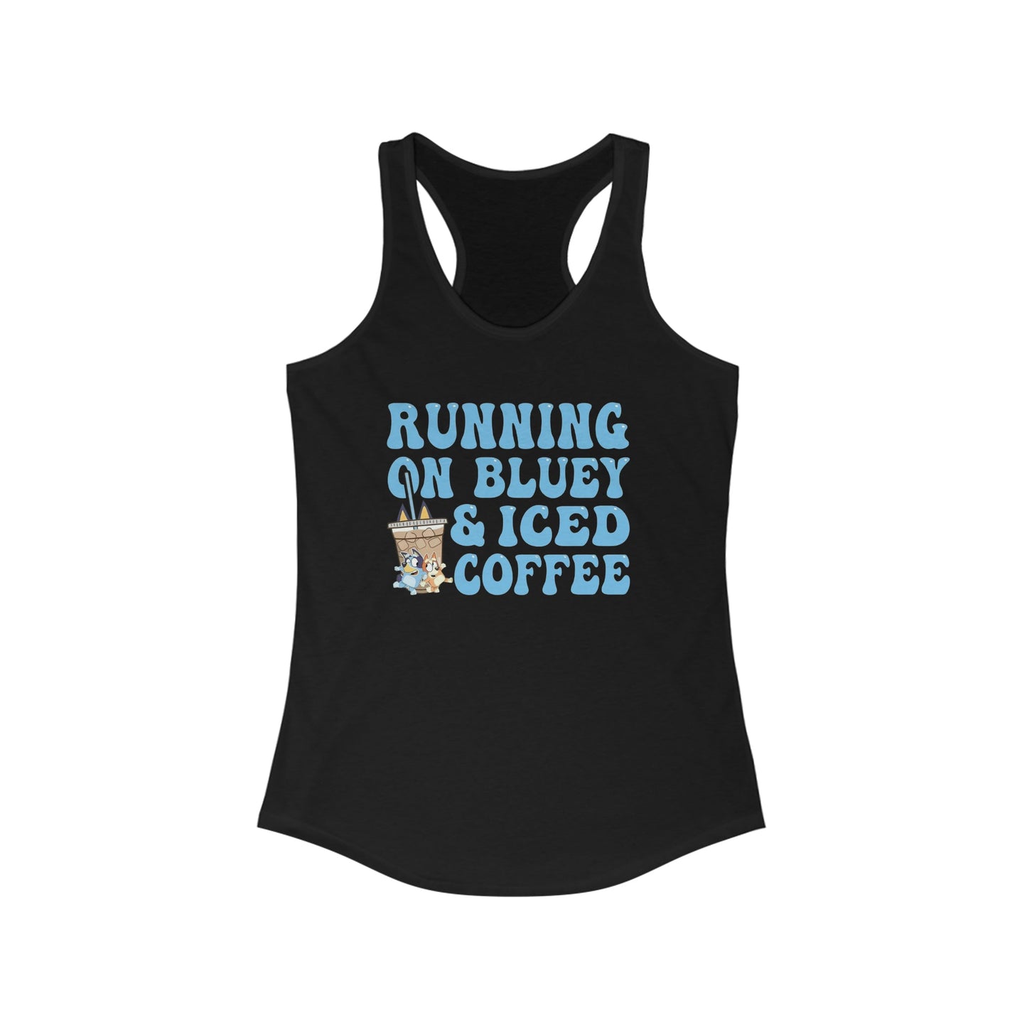 Blue(y) and Iced Coffee Racerback Tank