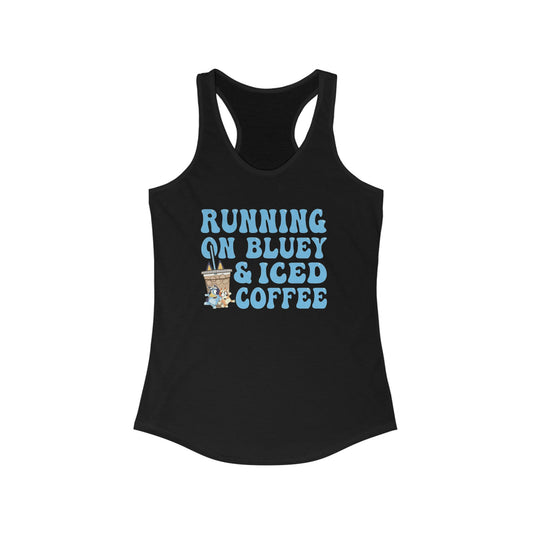 Blue(y) and Iced Coffee Racerback Tank