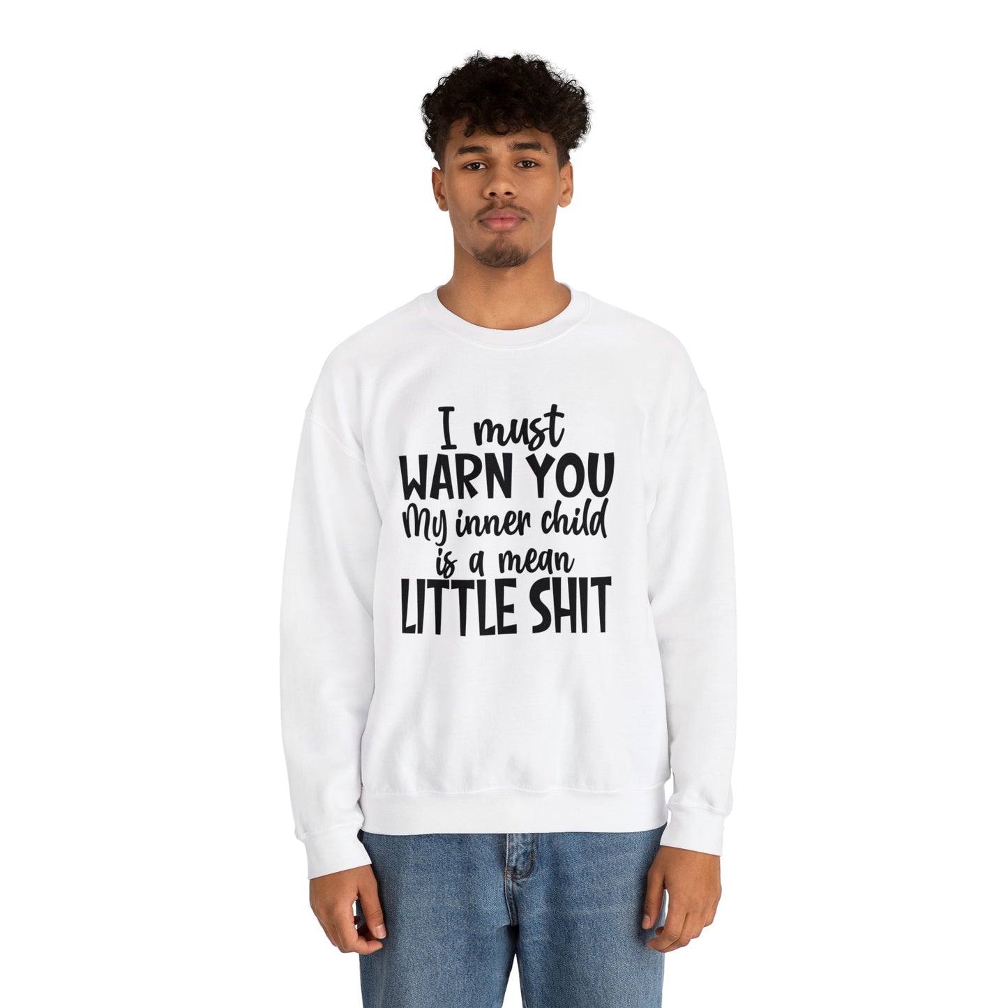 Inner Child Is A Mean Little Shit  Heavy Blend™ Crewneck Sweatshirt