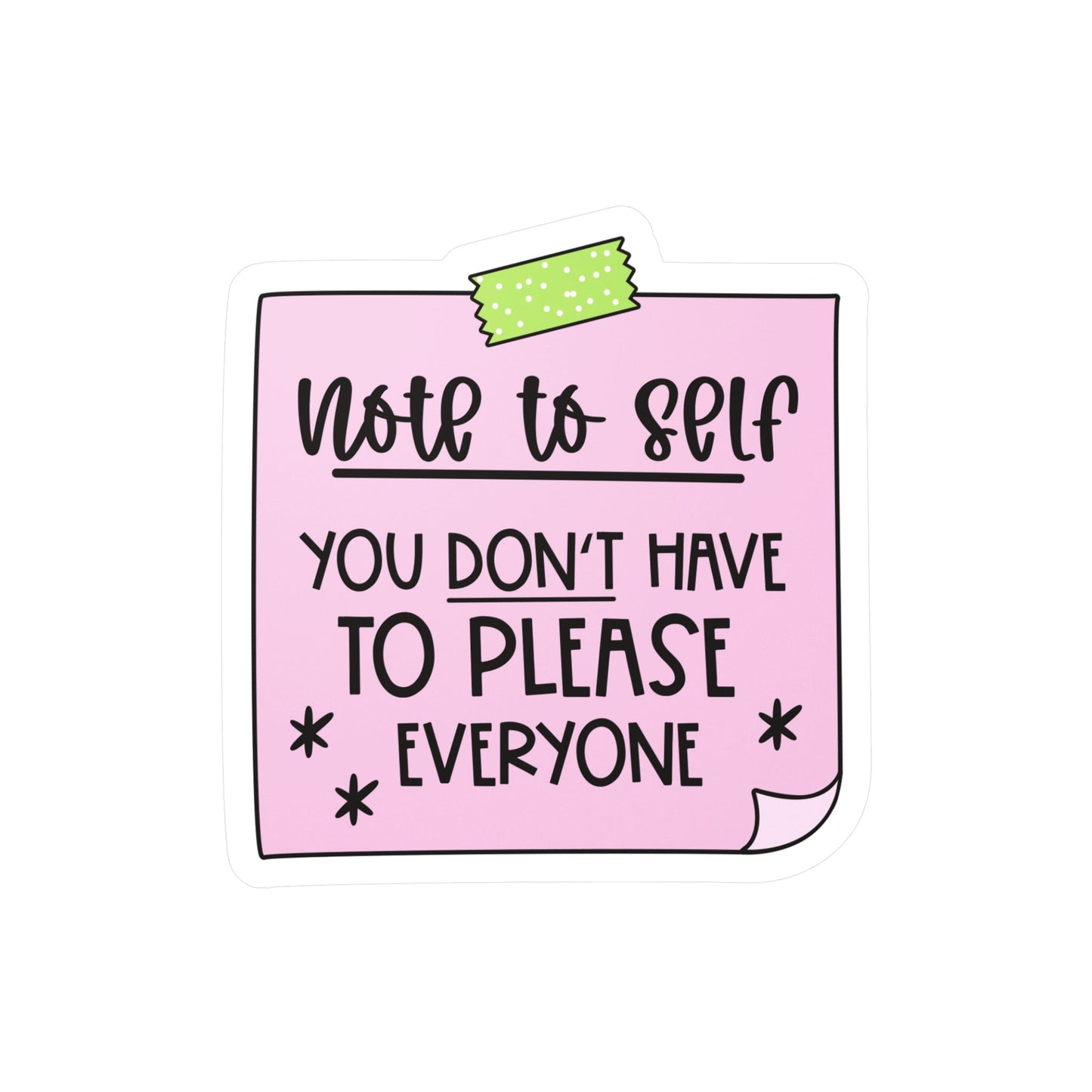 Note To Self Sticker