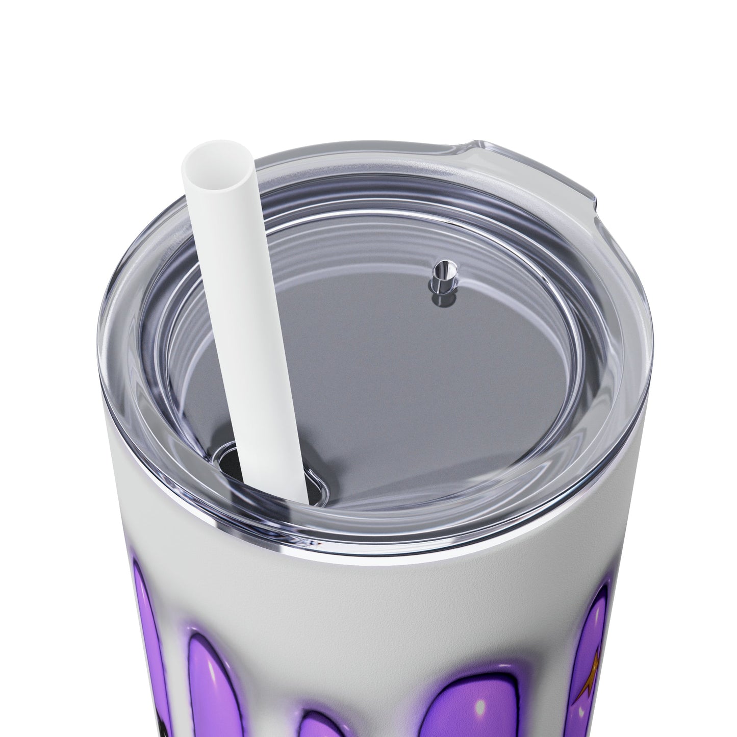 Inflated Batty Skinny Tumbler with Straw, 20oz