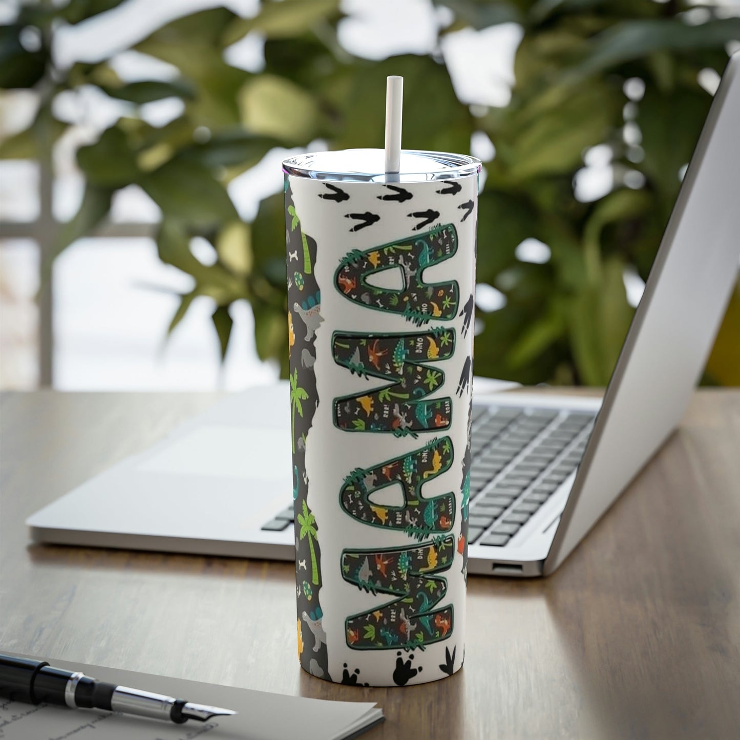 Dino Mama-Skinny Tumbler