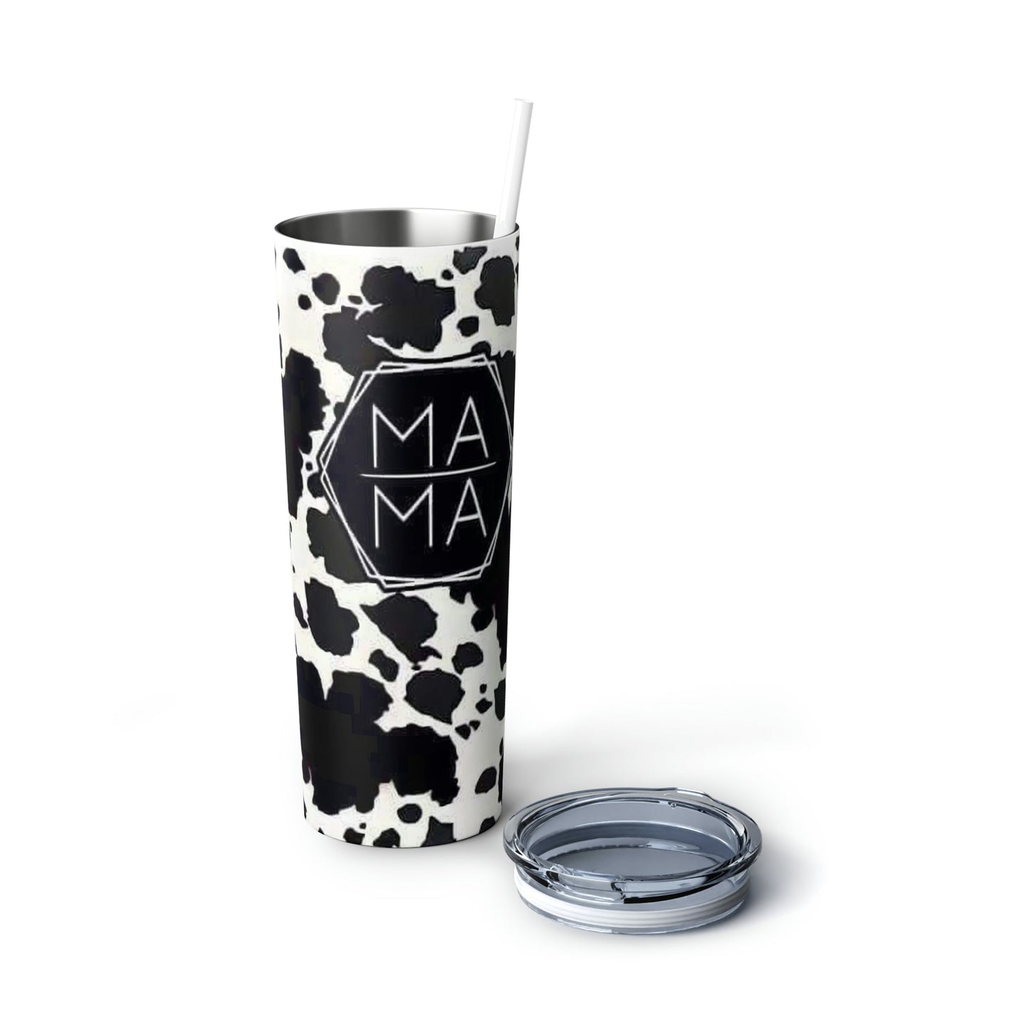 Mama Cowhide B&W Skinny Tumbler