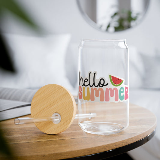 Hello Summer Sipper Glass, 16oz