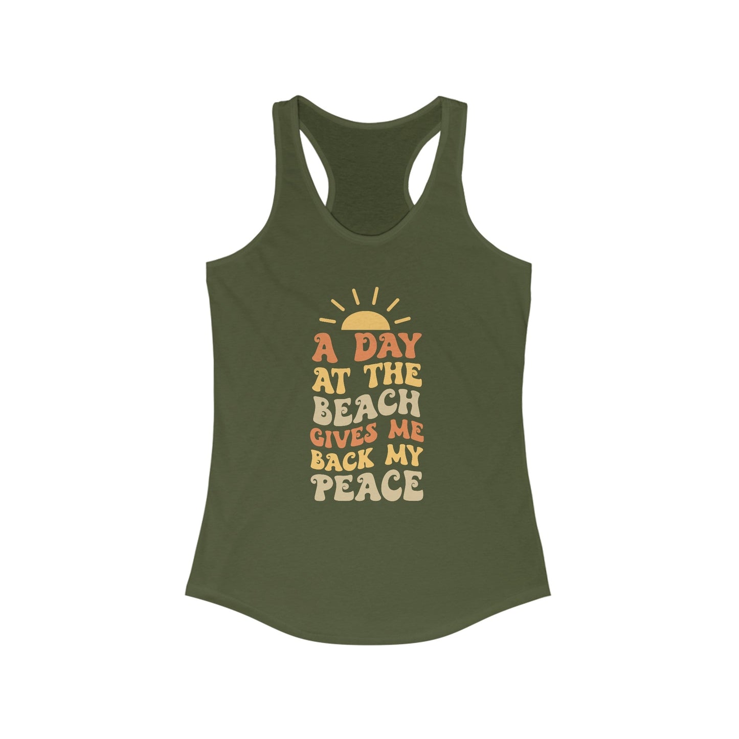 Gives Me Back My Peace Women's Ideal Racerback Tank