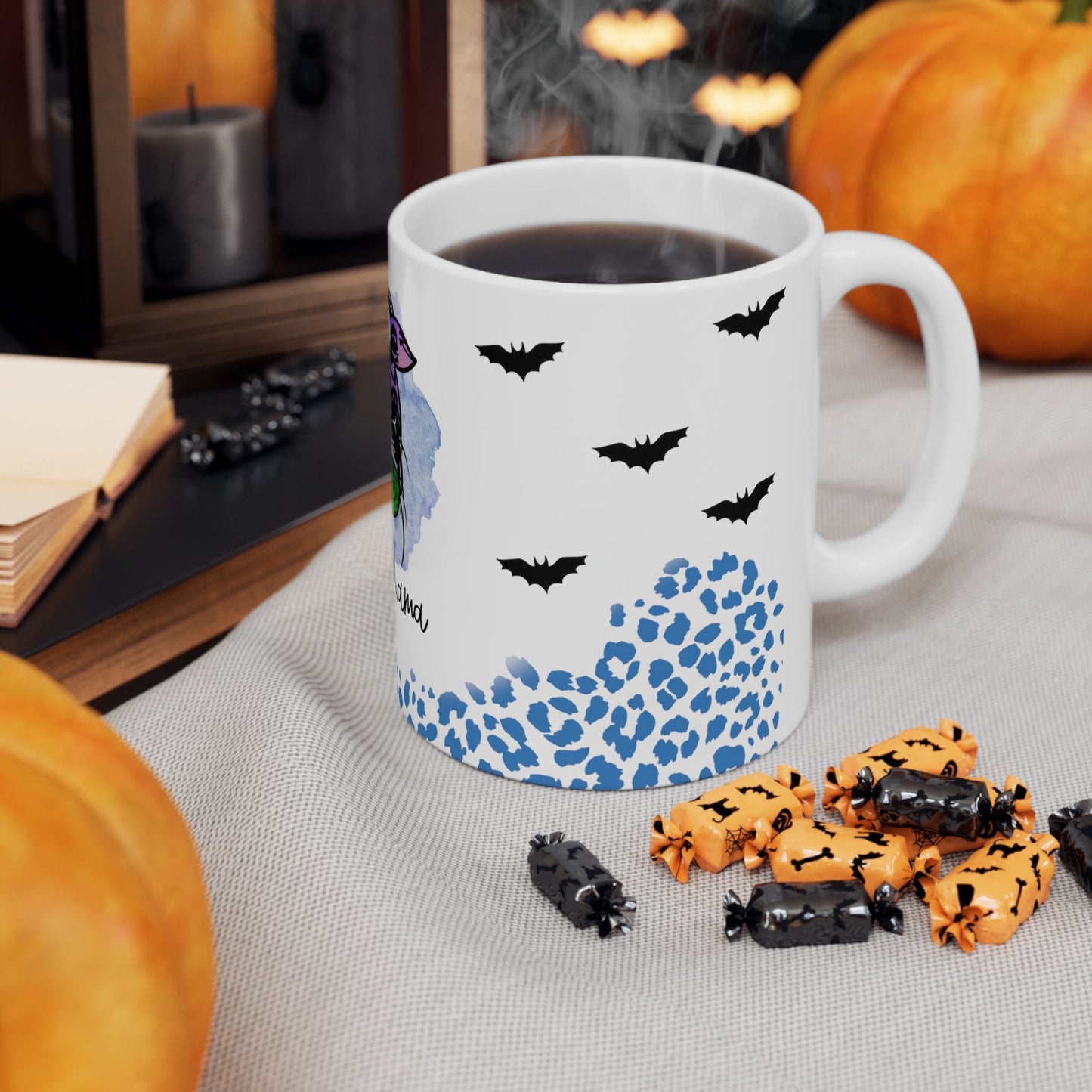 Spooky Mama Bats Ceramic Mug 11oz