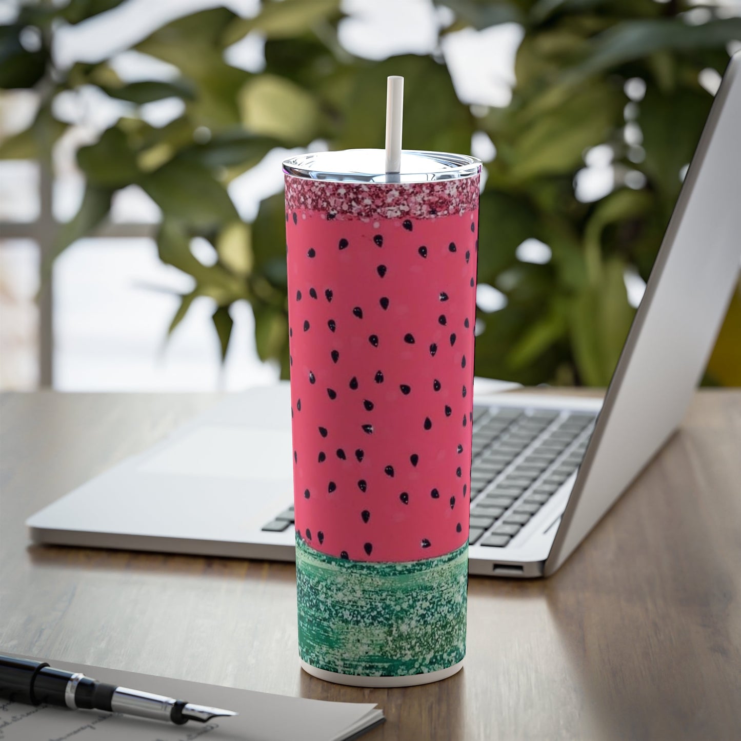 Pretty Watermelon Skinny Tumbler