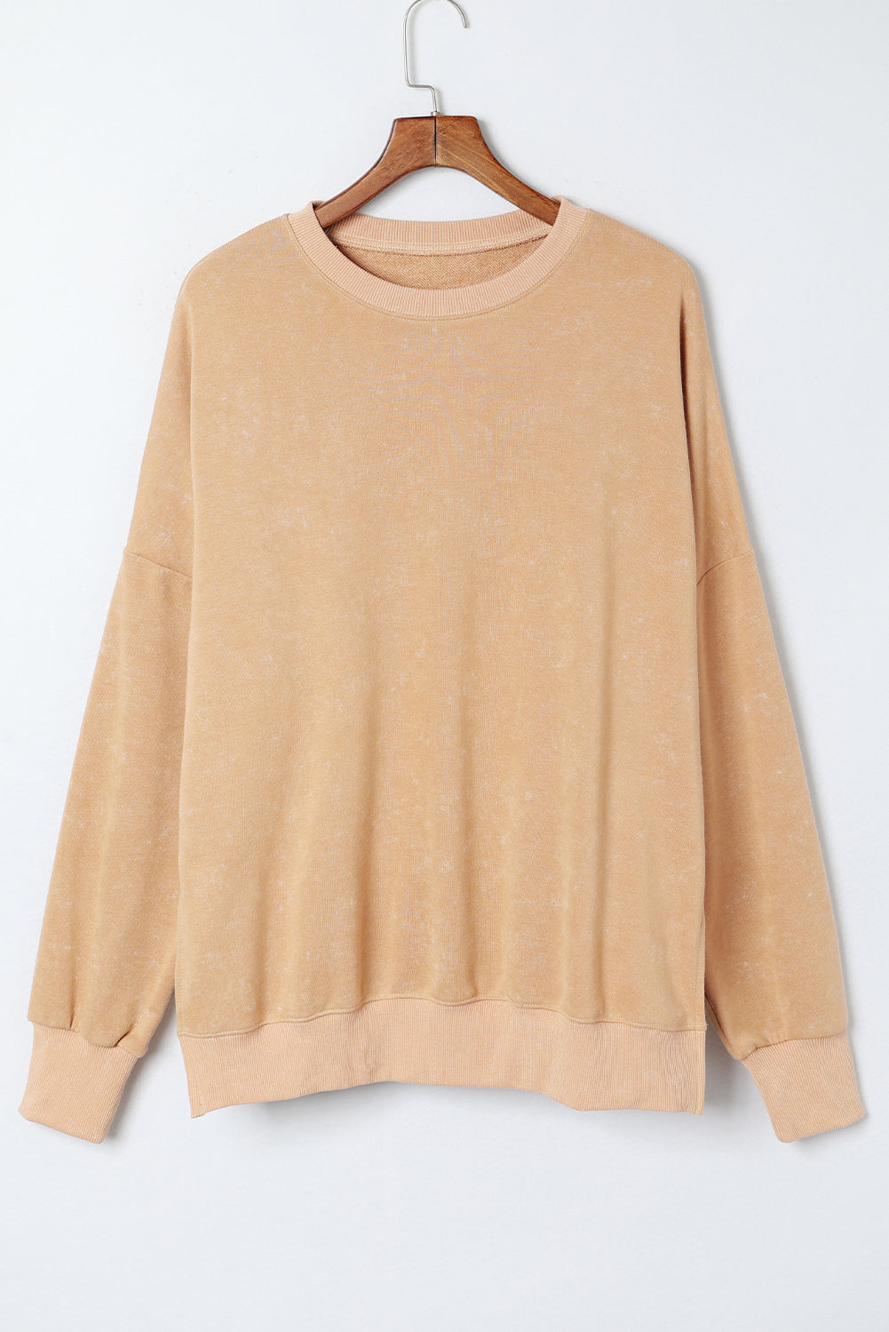 Pink Drop Shoulder Ribbed Trim Oversized Sweatshirt