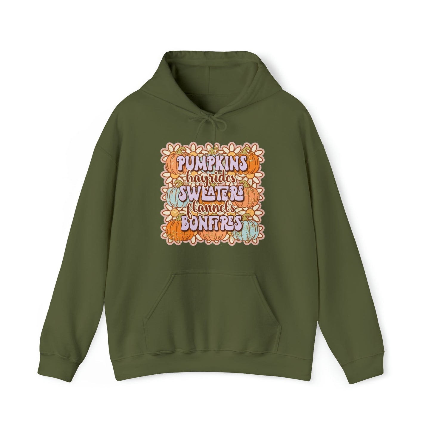 Daisy Pumpkin Hay Heavy Blend™ Hooded Sweatshirt