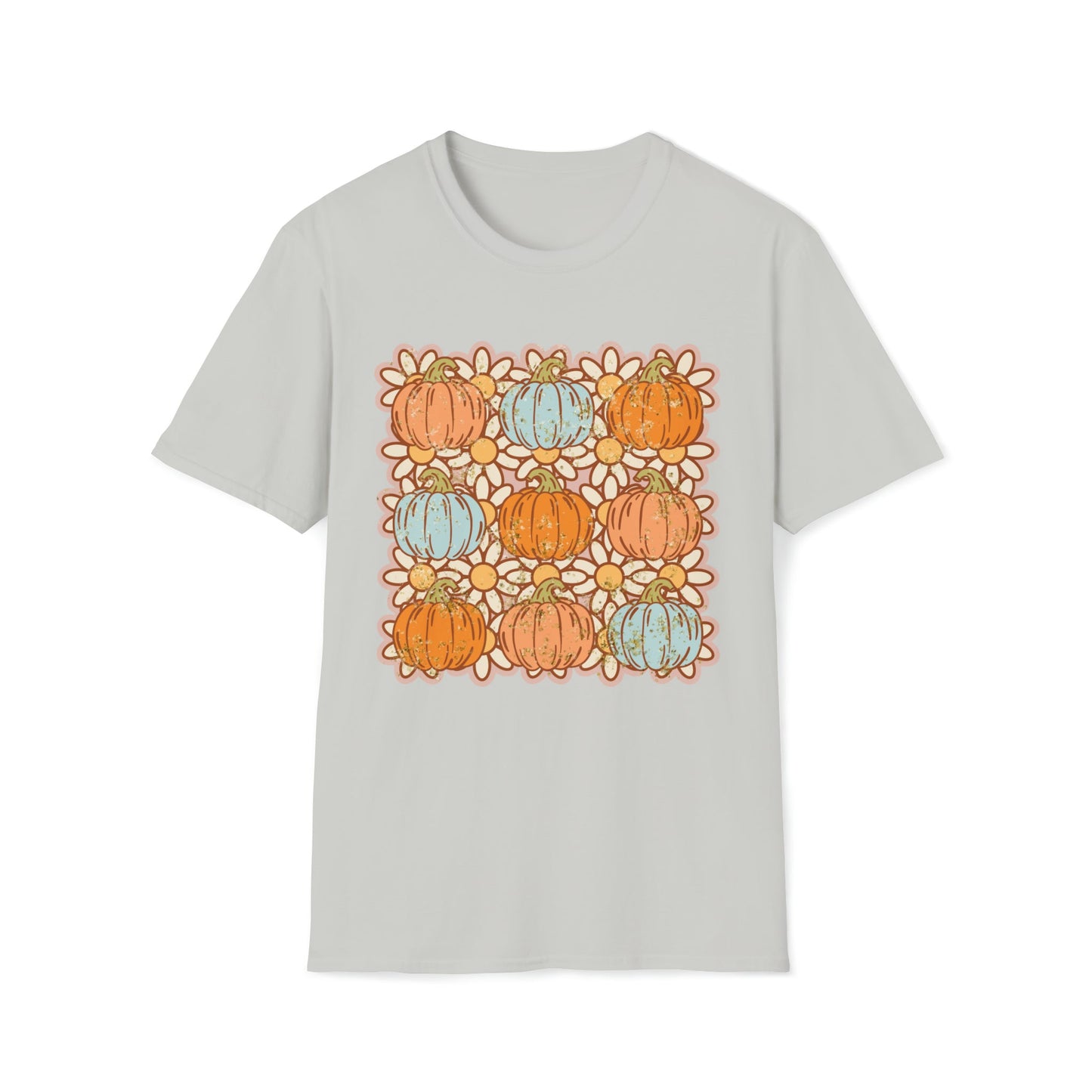 Vintage Pumpkins and Daisies Softstyle T-Shirt