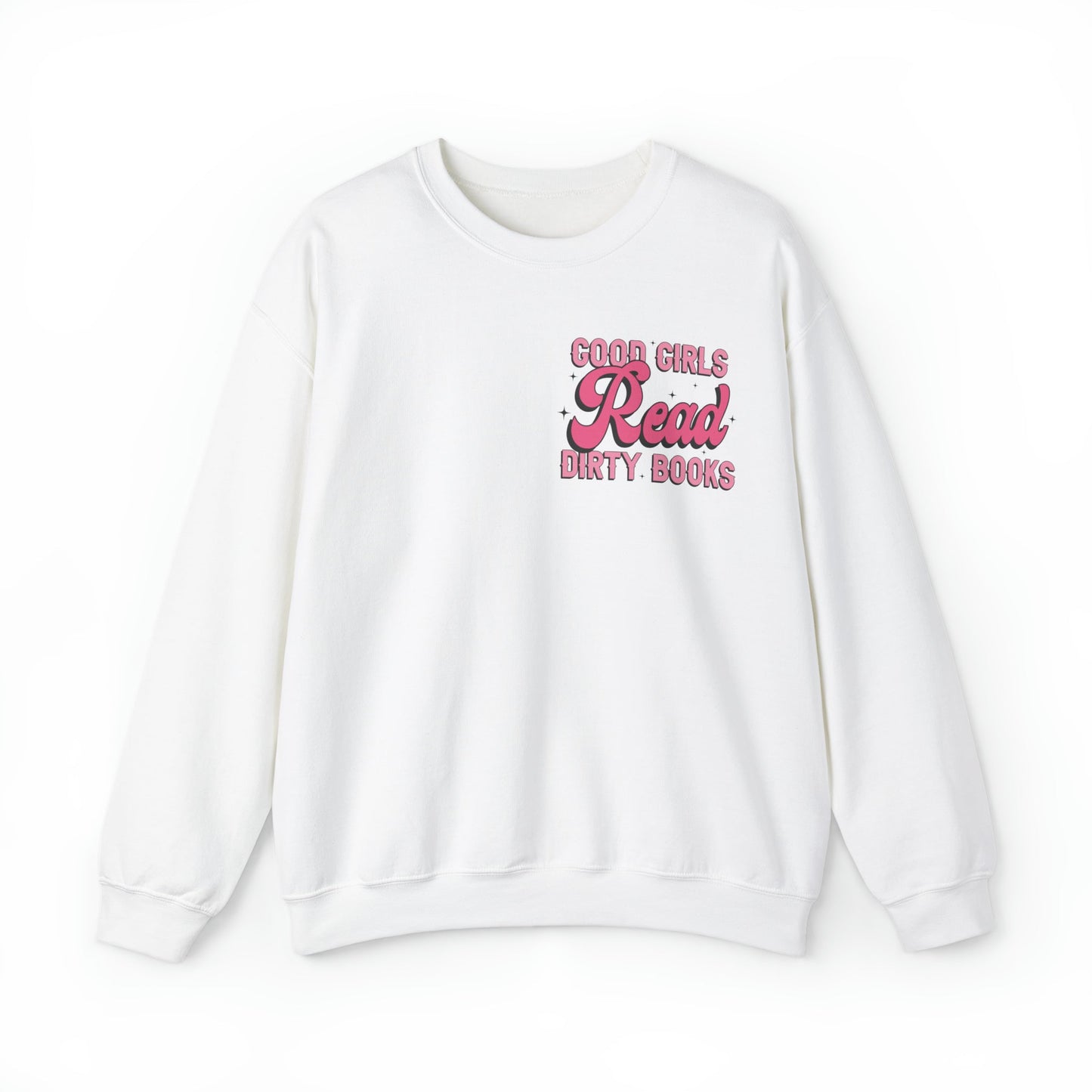 Good Girls Read Dirty Books Pocket Heavy Blend™ Crewneck Sweatshirt