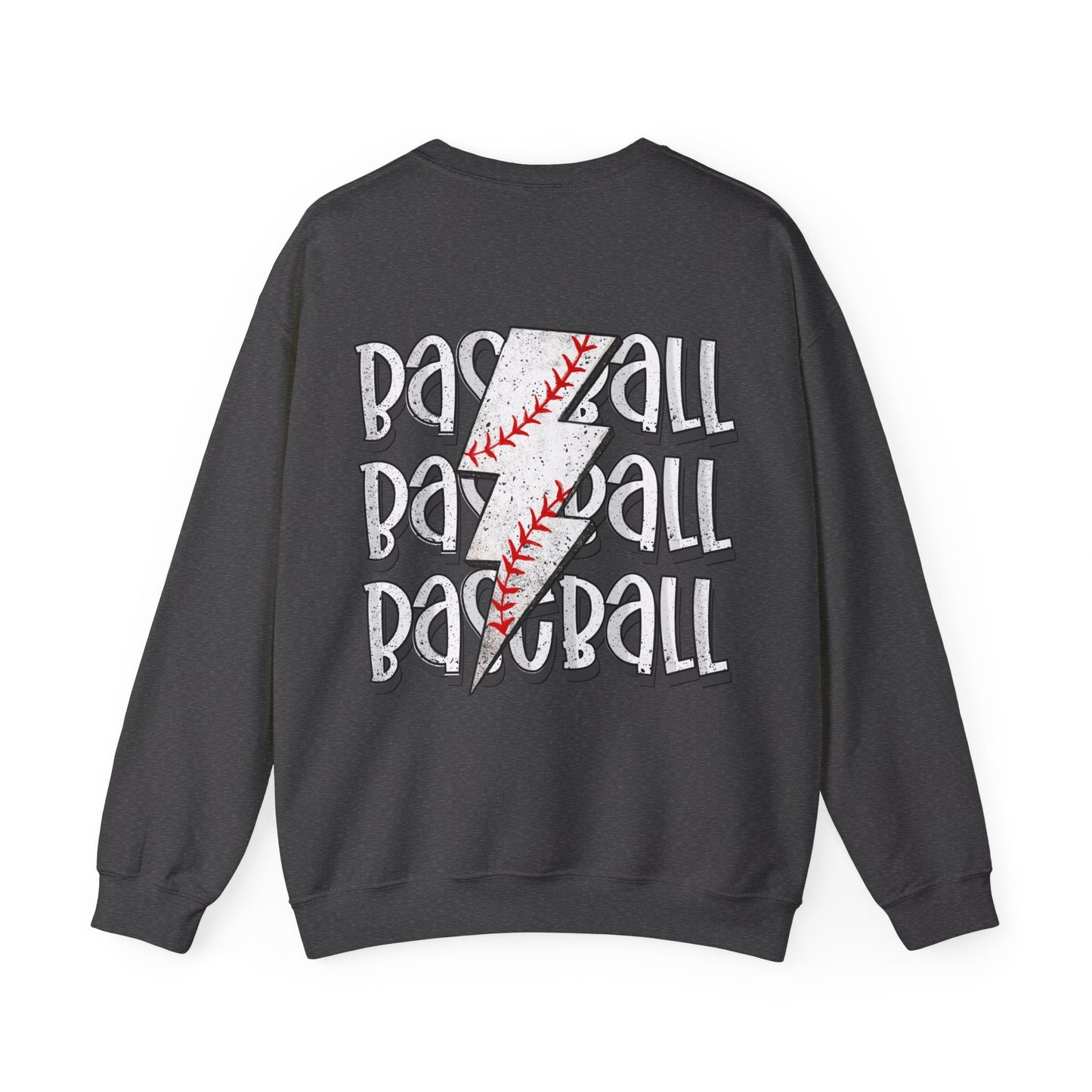 Baseball Lightning Bolt F/B Heavy Blend™ Crewneck Sweatshirt