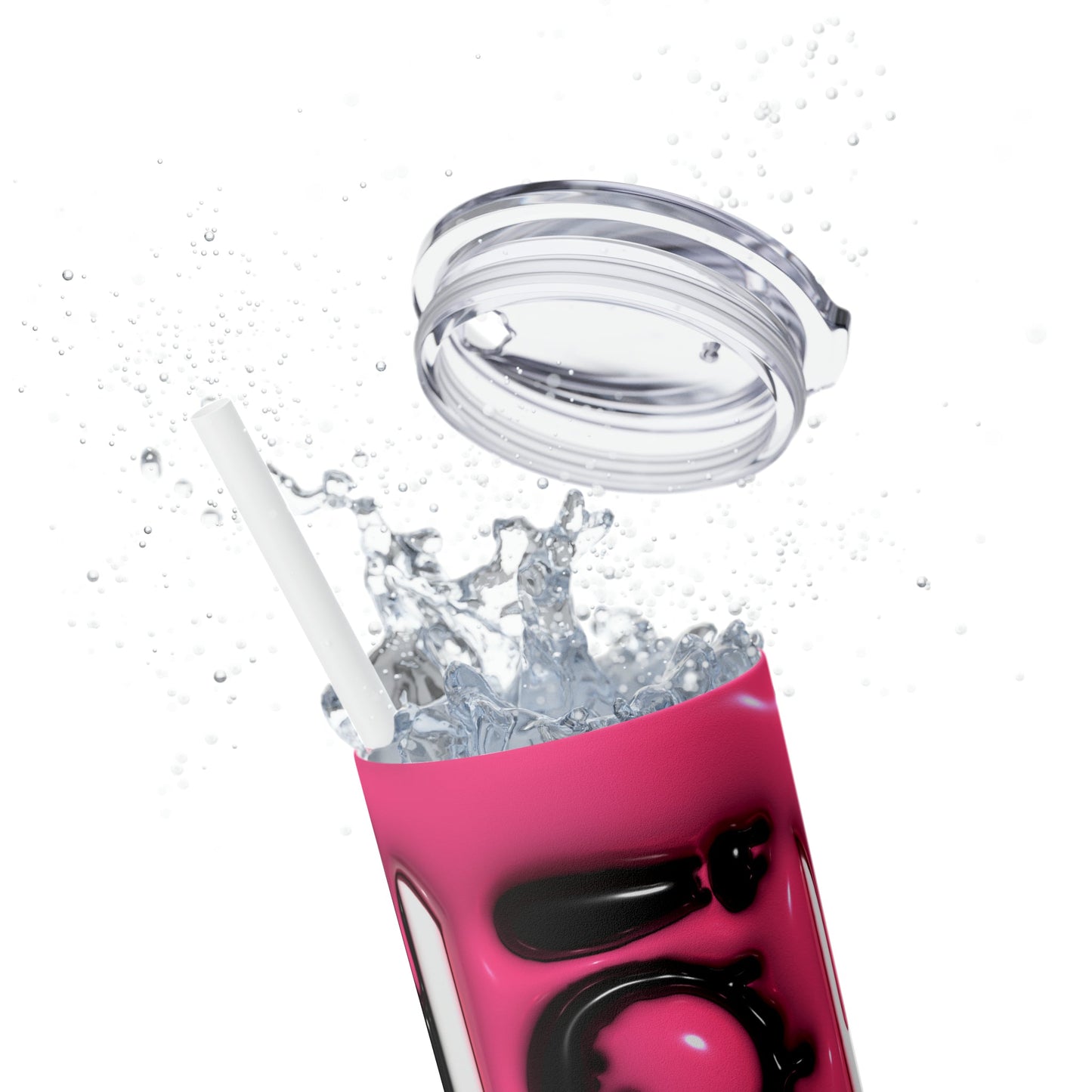 Inflated Boo Skinny Tumbler with Straw, 20oz