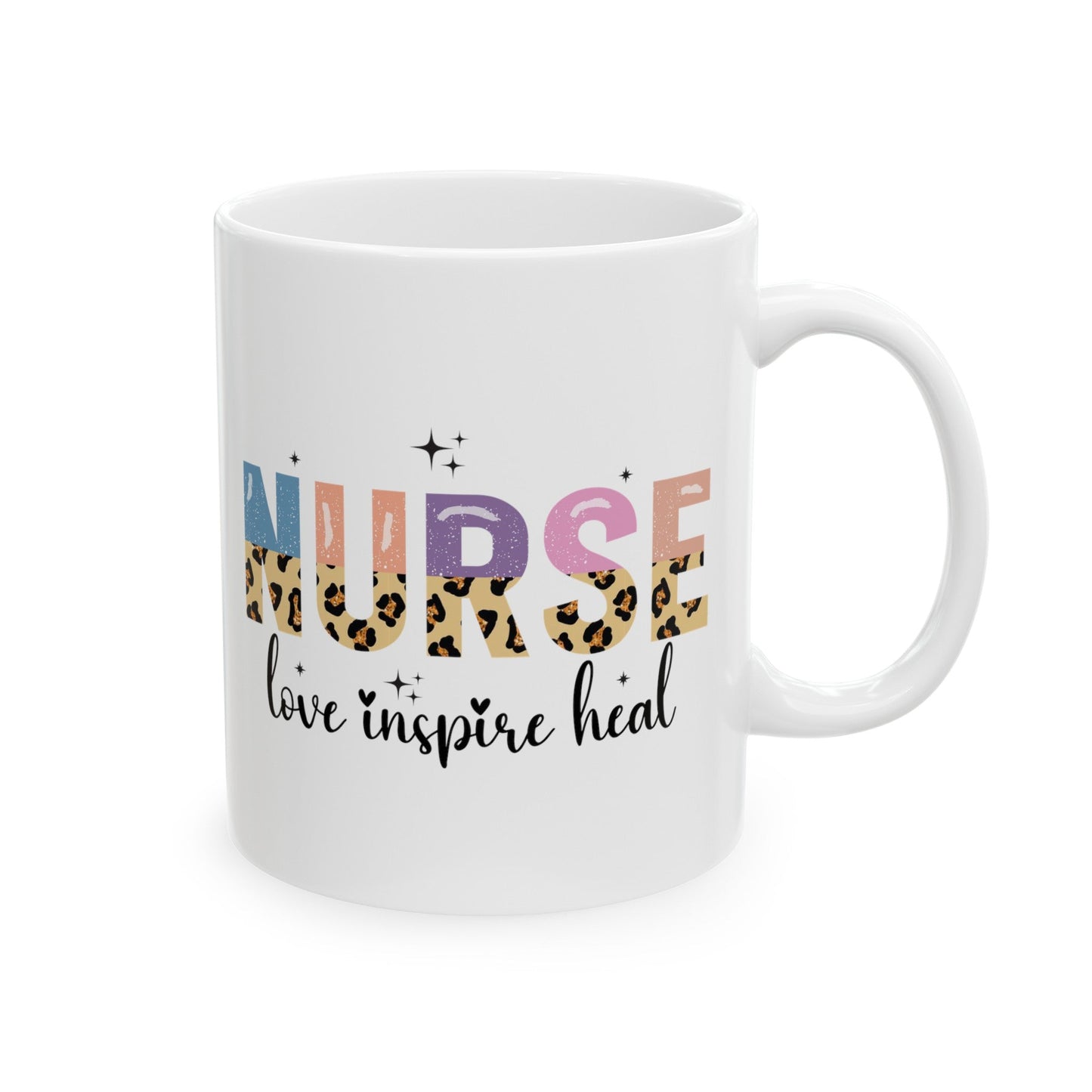 Nurse Love Inspire Heal Ceramic Mug, (11oz, 15oz)