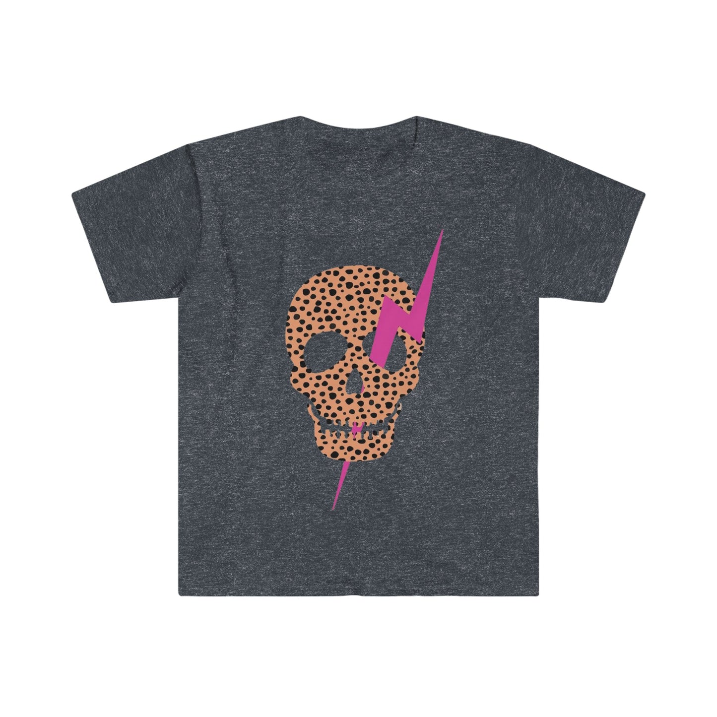 Leopard Rock Skull Softstyle T-Shirt