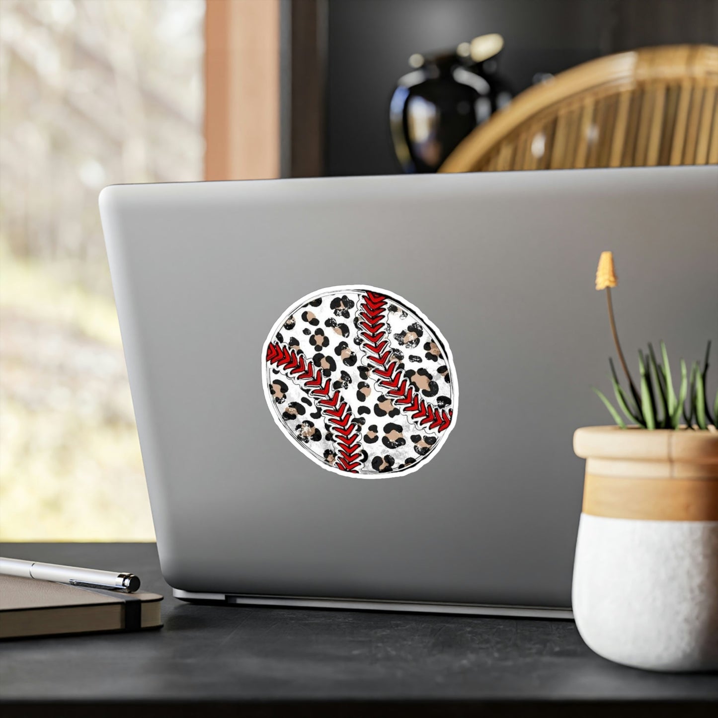 Leopard Baseball Sticker