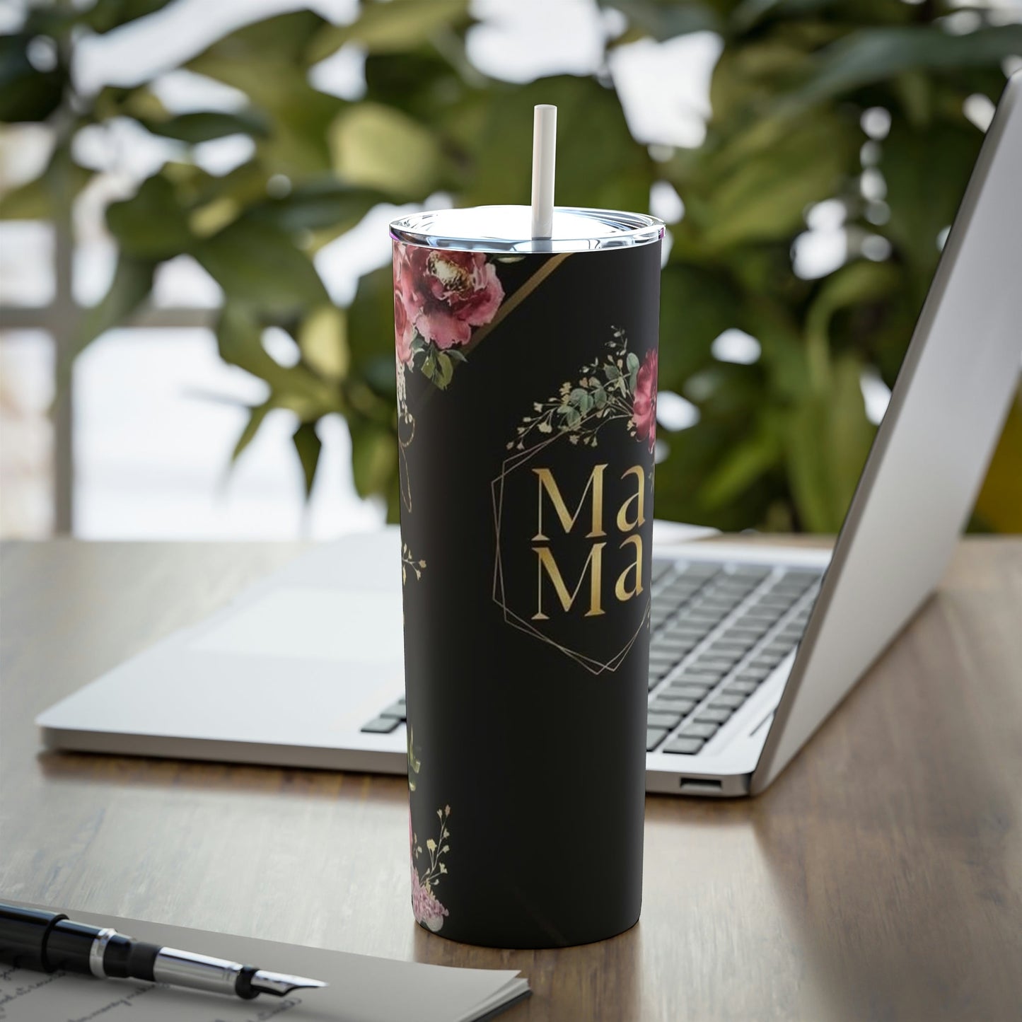 Floral Mama Skinny Tumbler