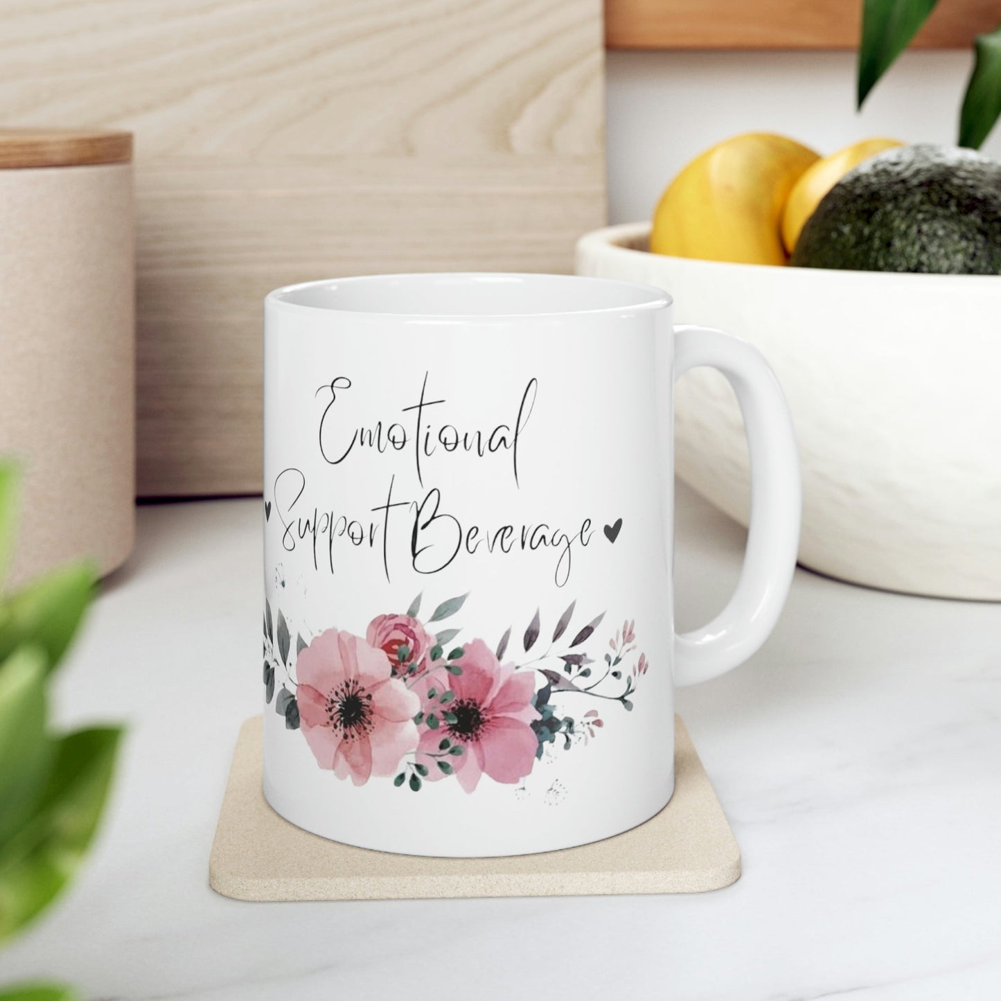 Emotional Support Beverage Ceramic Mug 11oz