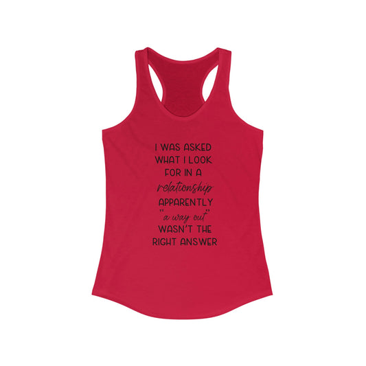 Wrong Answer Racerback Tank