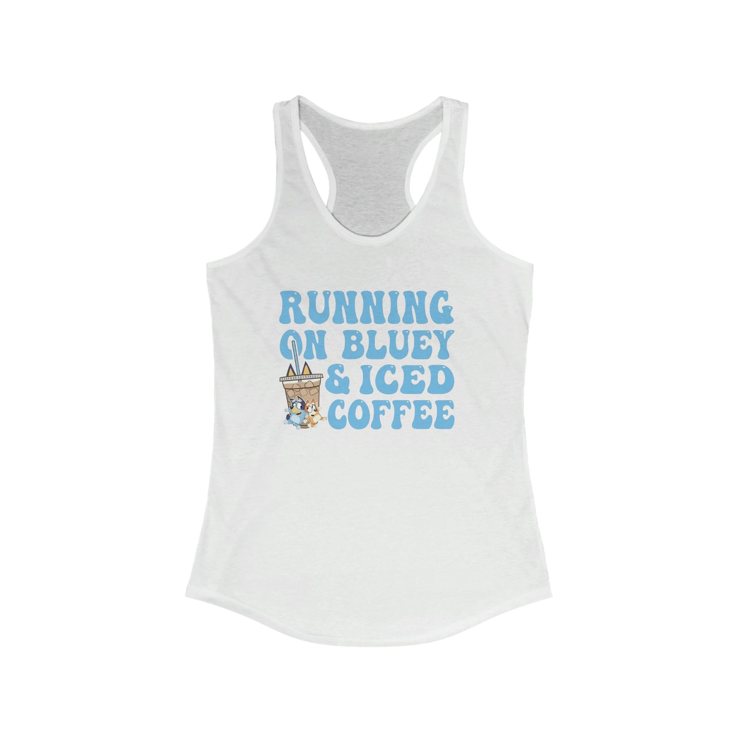 Blue(y) and Iced Coffee Racerback Tank