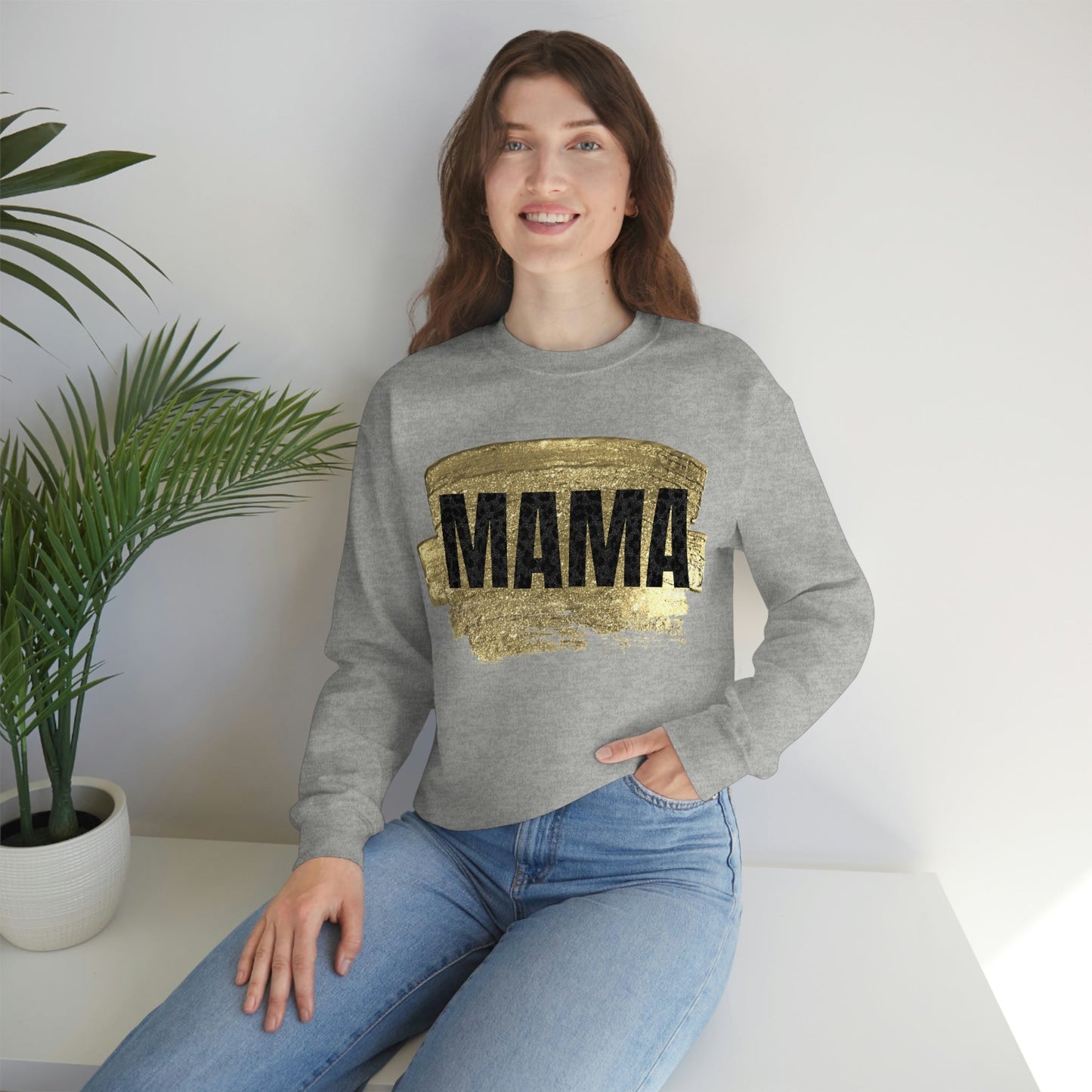 Gold and Black Leopard Mama Sweatshirt