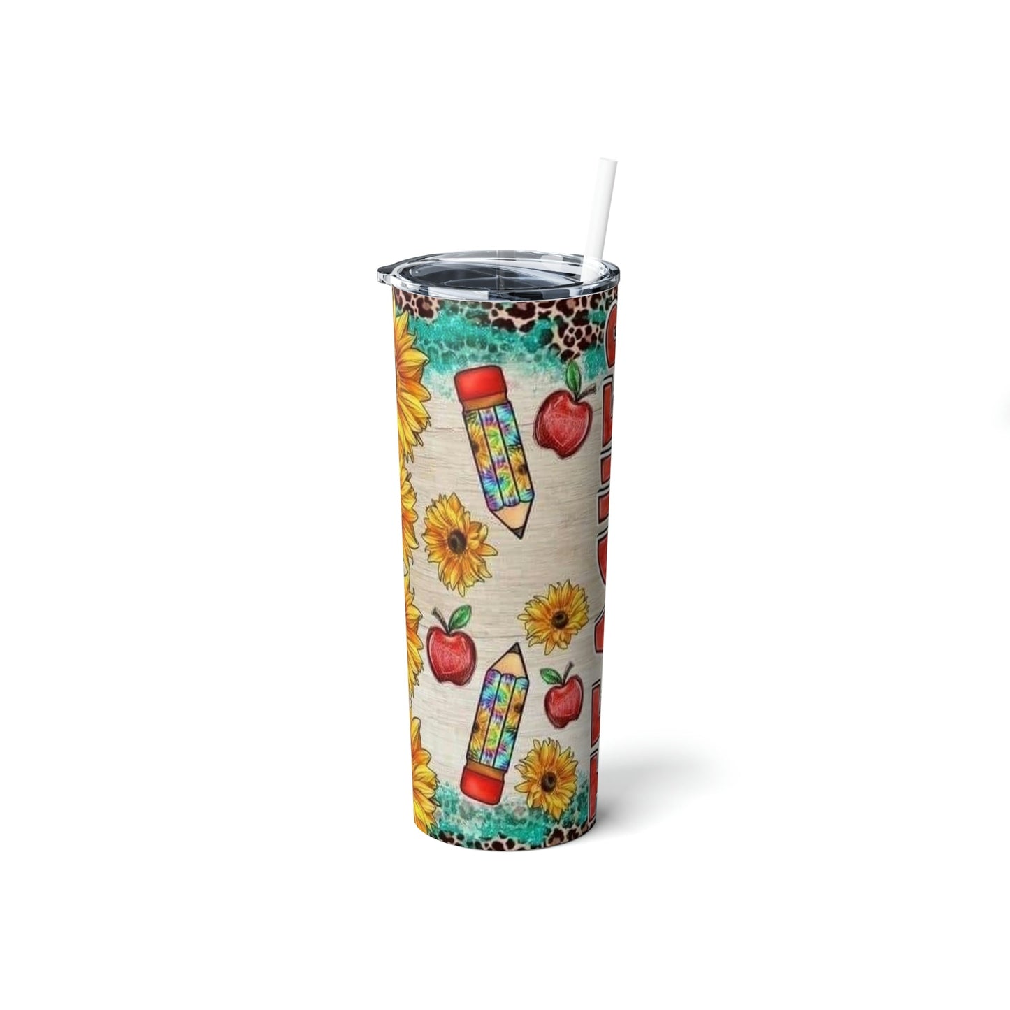 Teacher Sunflower Skinny Tumbler 20oz