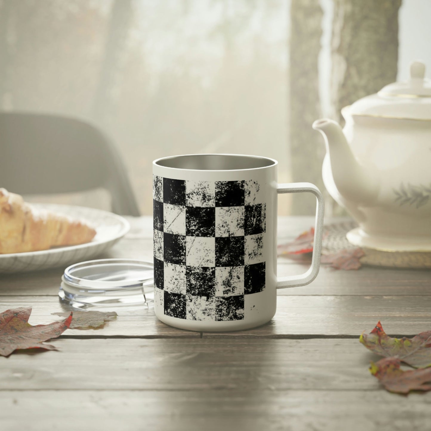 Checker Flag - Insulated Coffee Mug, 10oz