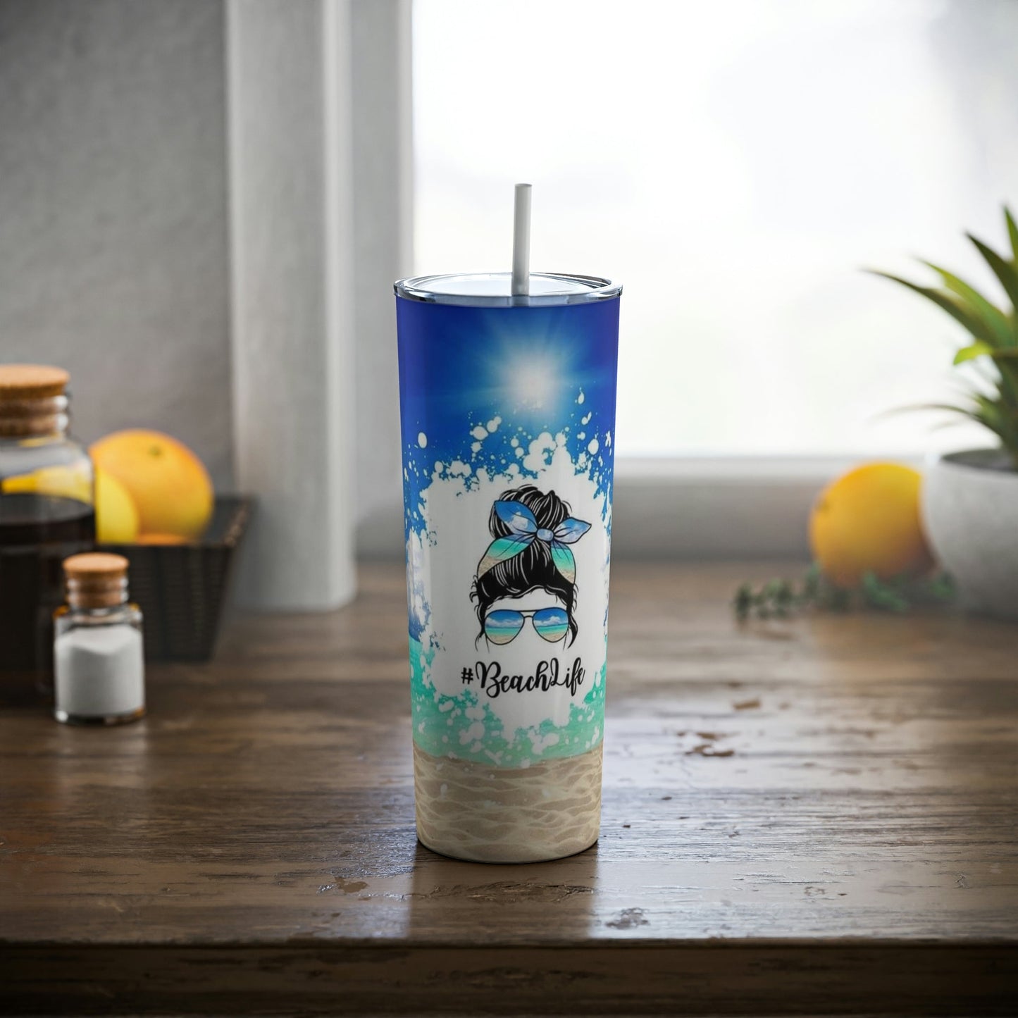 Beach Life - Skinny Tumbler