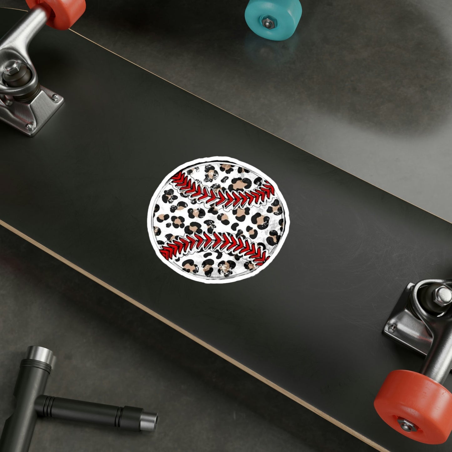 Leopard Baseball Sticker