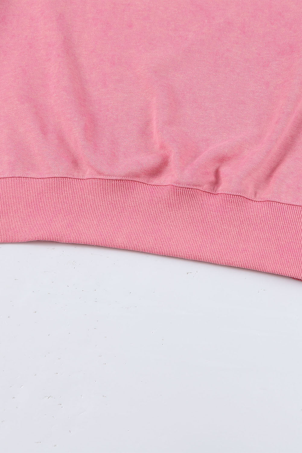 Pink Drop Shoulder Ribbed Trim Oversized Sweatshirt