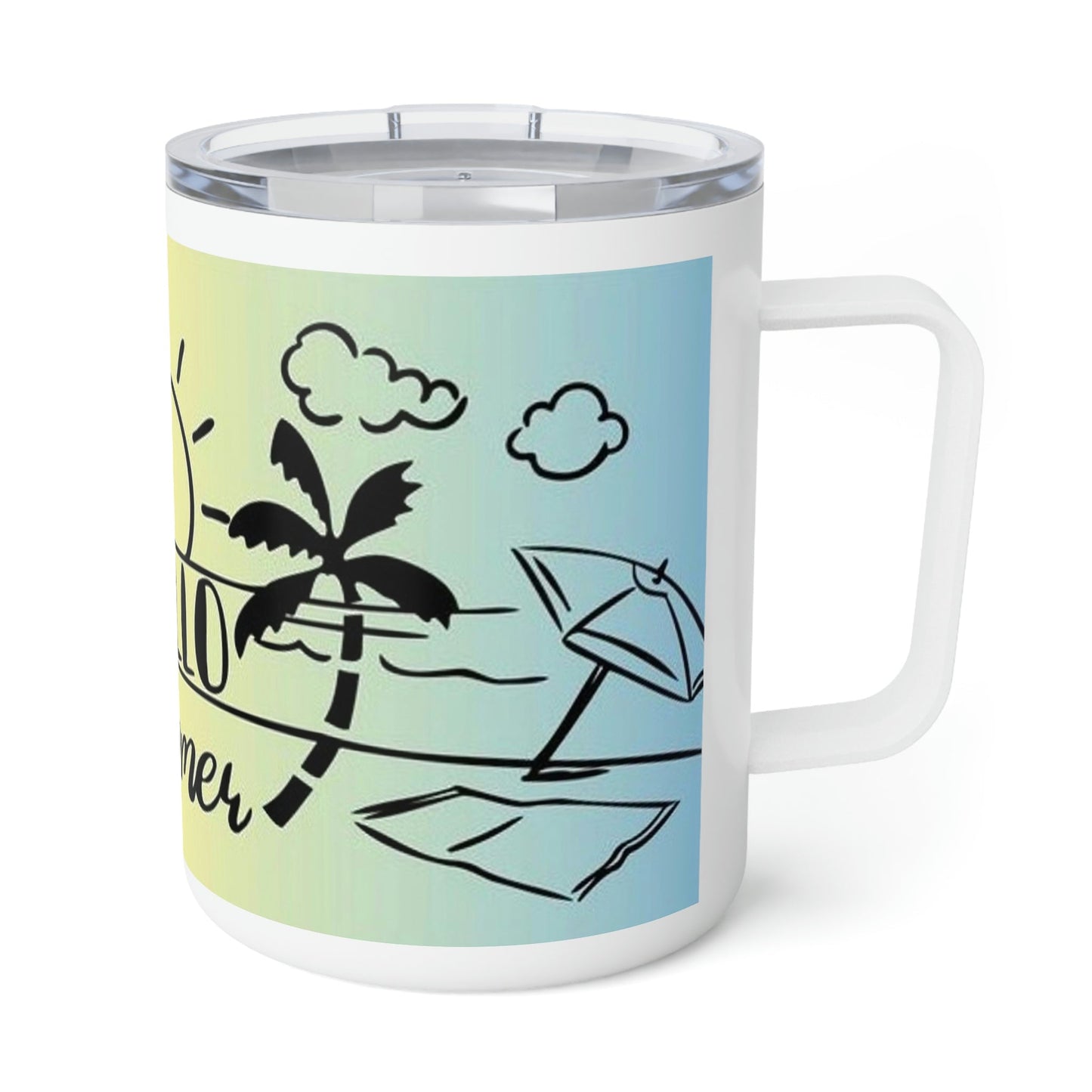 Hello Summer- Insulated Coffee Mug, 10oz