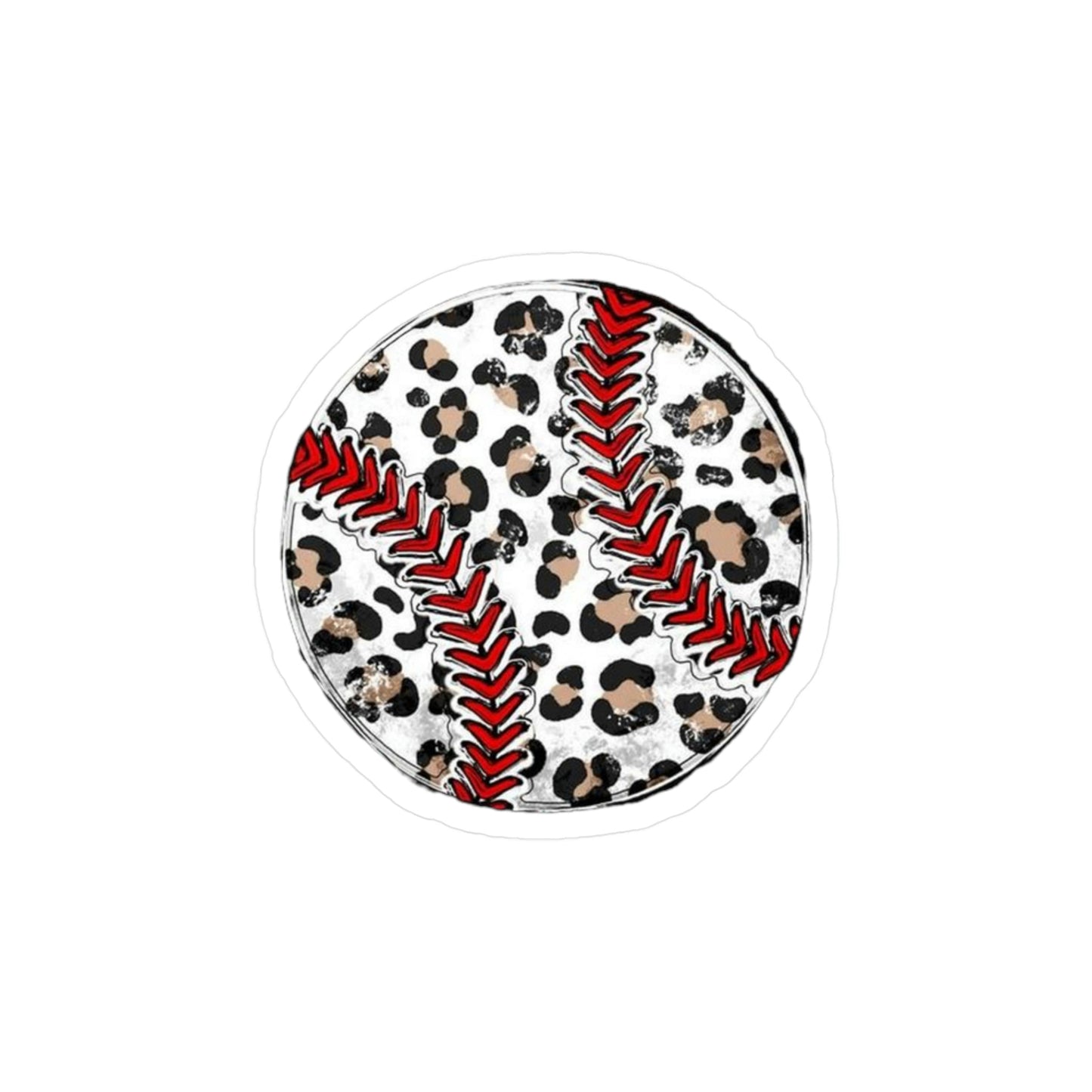 Leopard Baseball Sticker