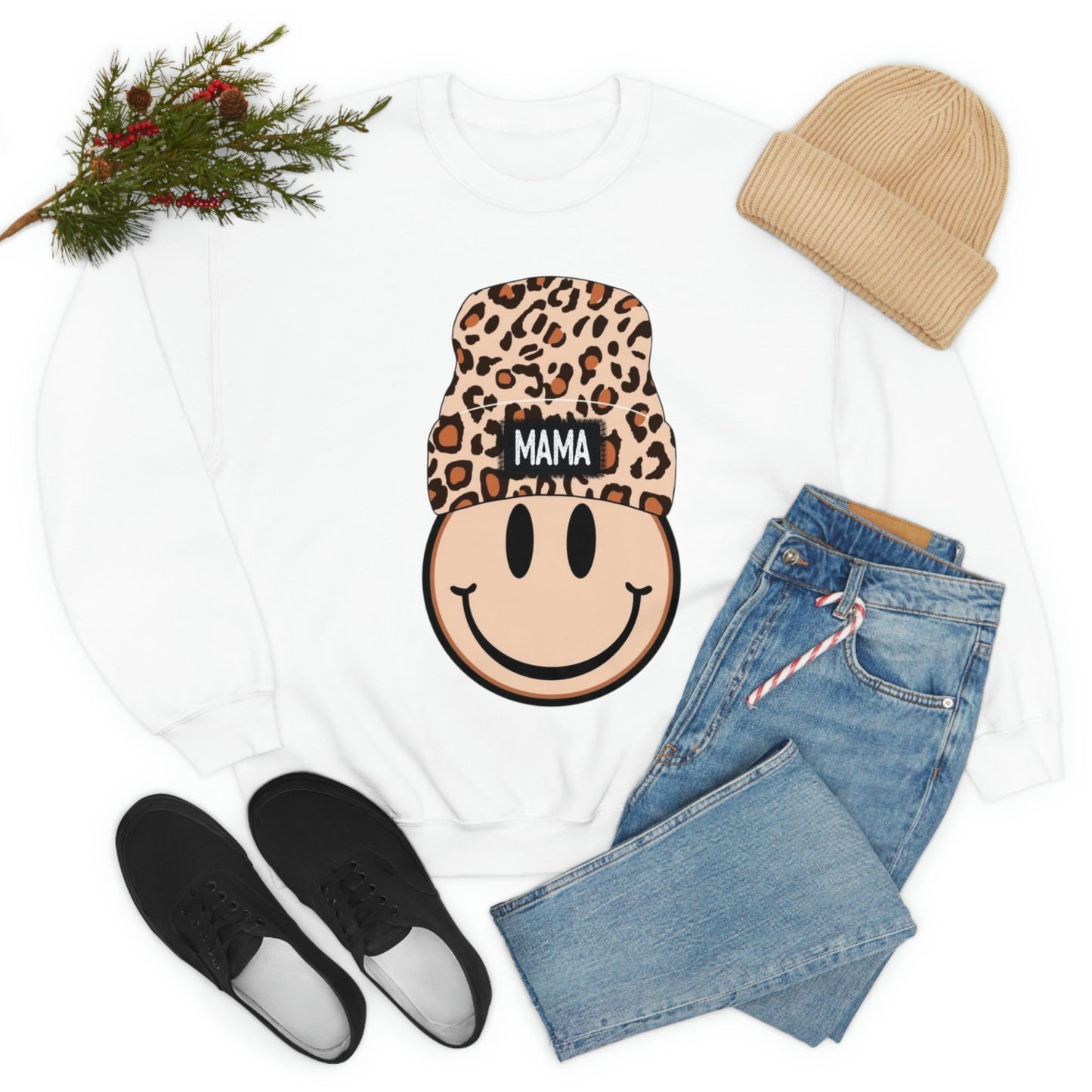 Smiley Mama Beanie Sweatshirt