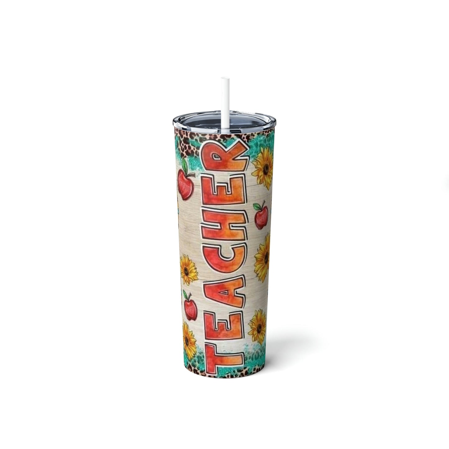 Teacher Sunflower Skinny Tumbler 20oz