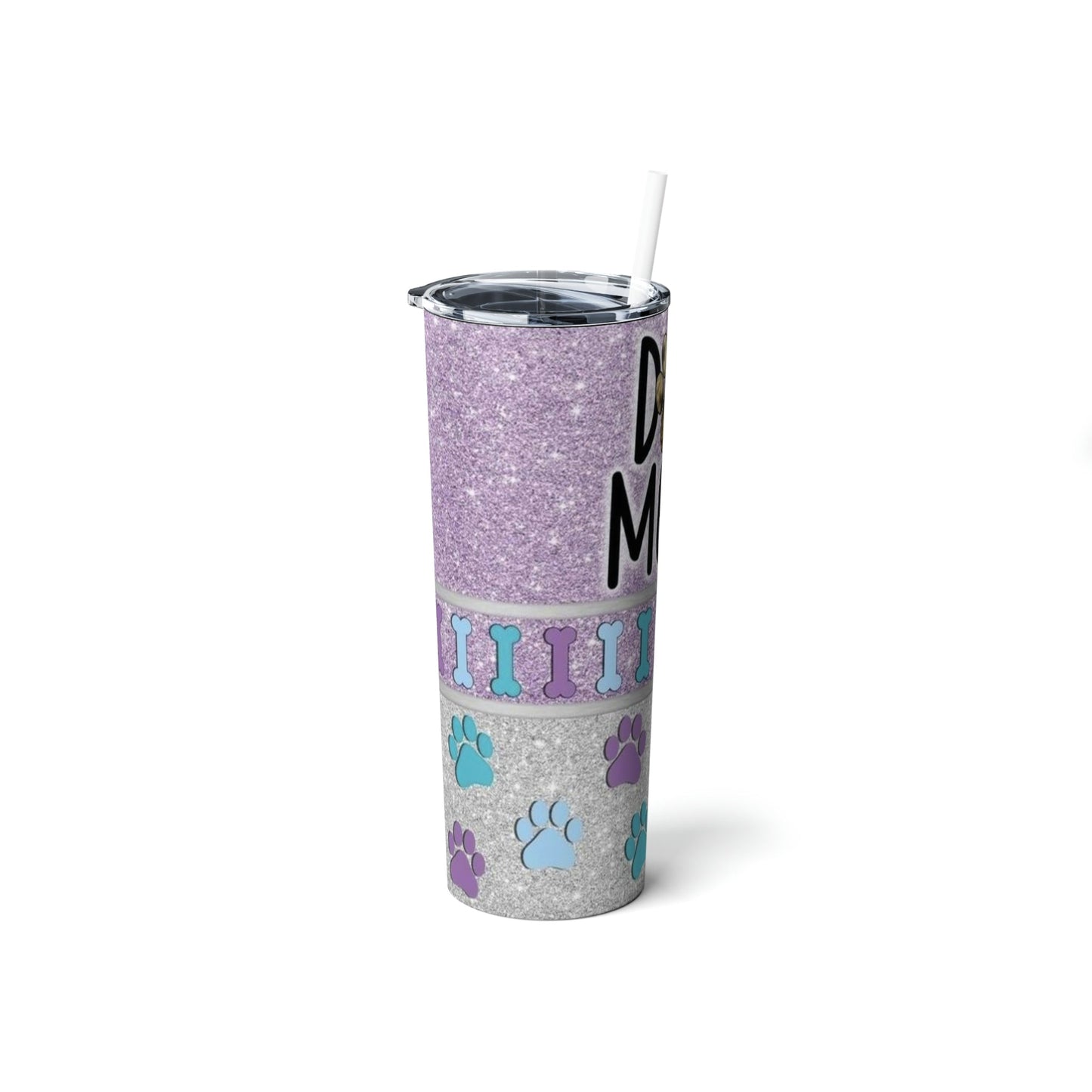 Dog Mom (Purple) Skinny Tumbler