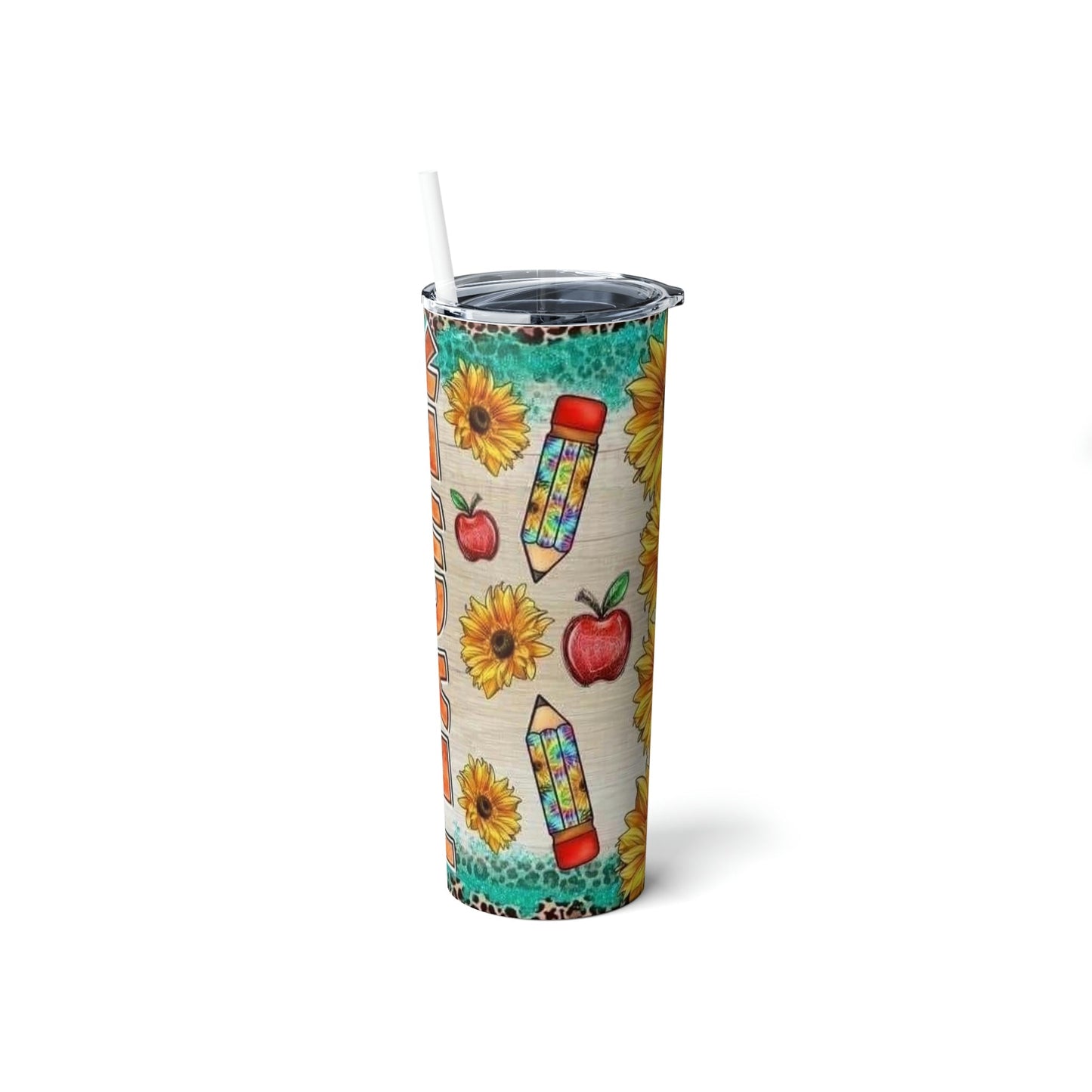 Teacher Sunflower Skinny Tumbler 20oz