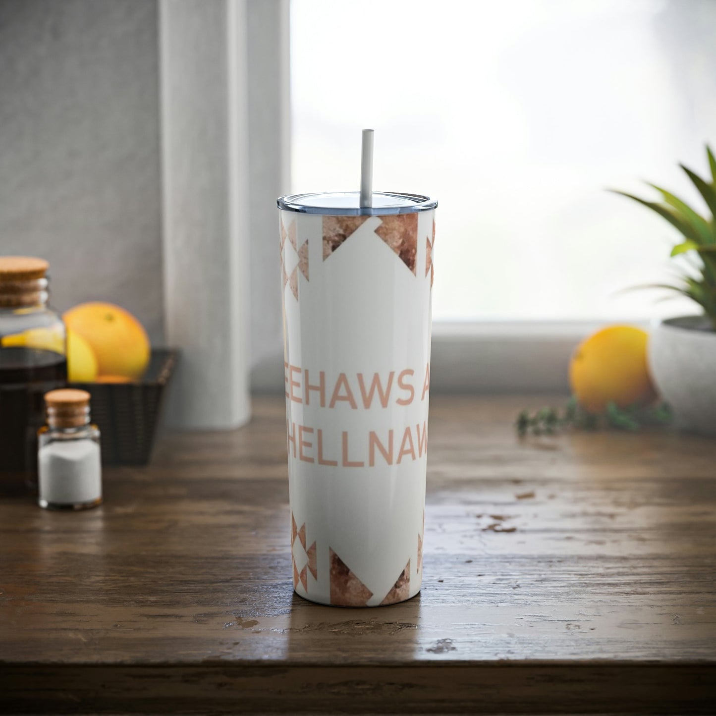 Yeehaws and Hellnaws Skinny Tumbler